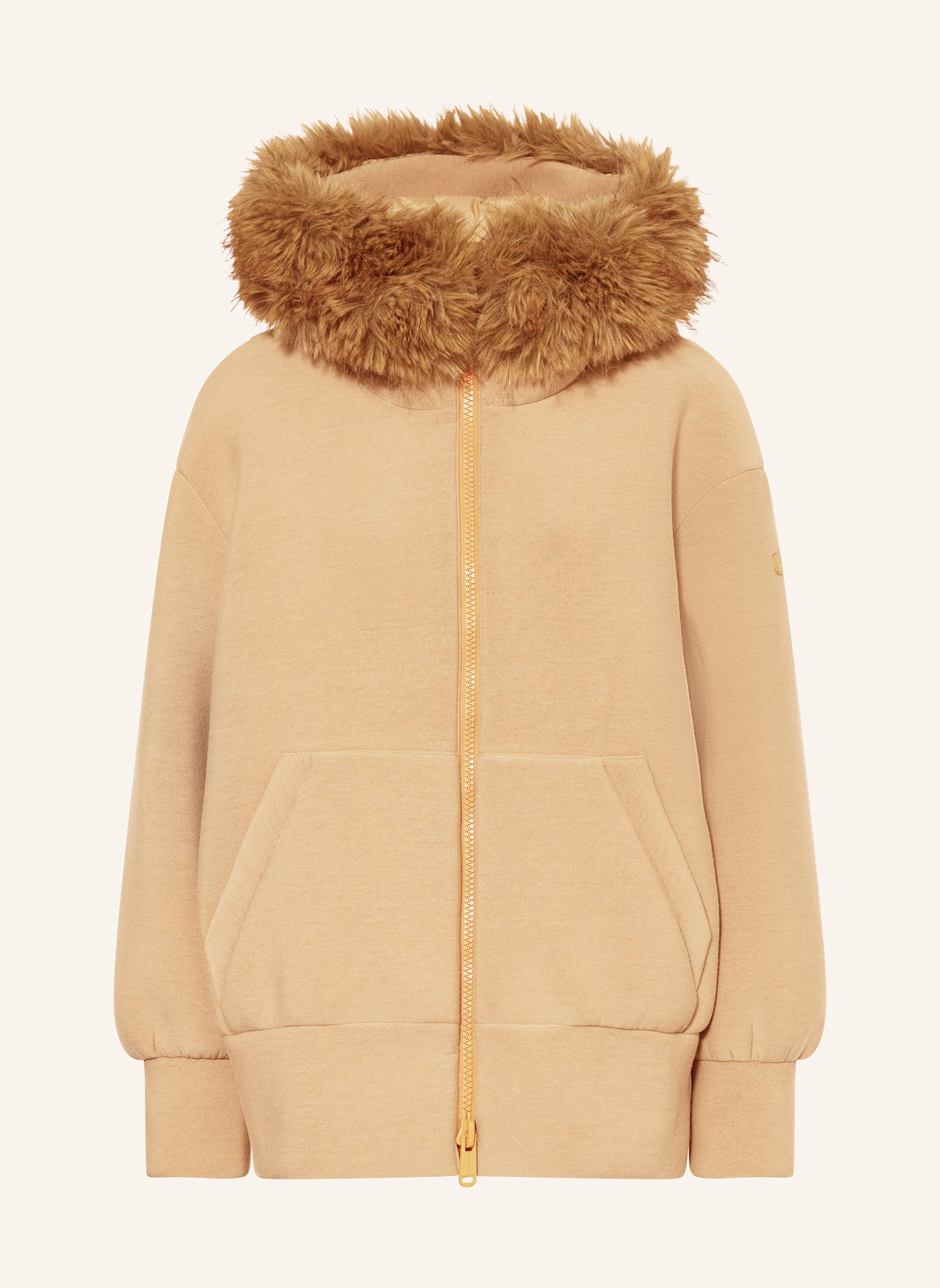 GOLDBERGH Oversized-Funktionsjacke LUCE mit abnehmbarem Kunstpelz: CAMEL