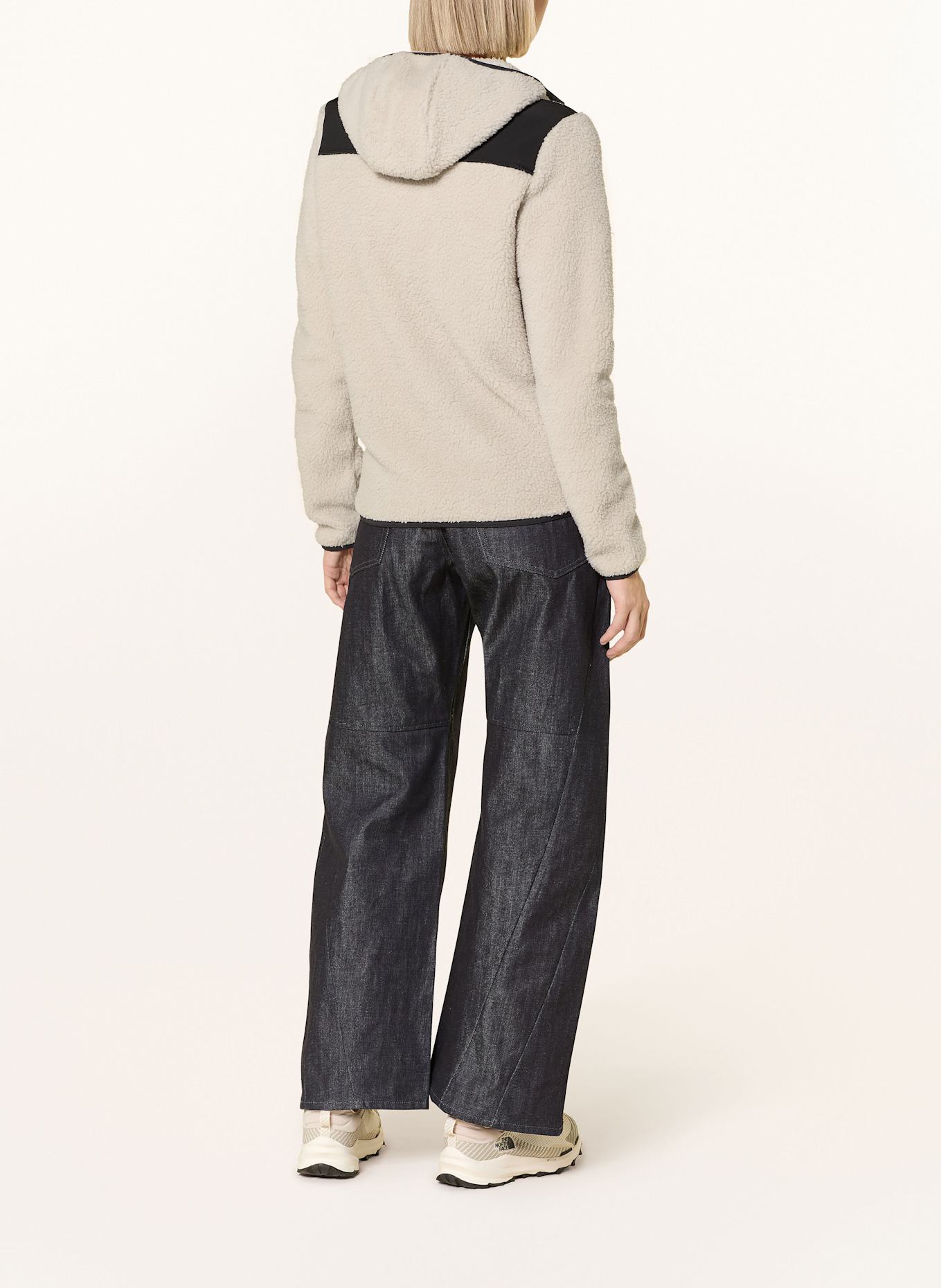 me°ru' Fleecejacke EVATON: BEIGE / SCHWARZ