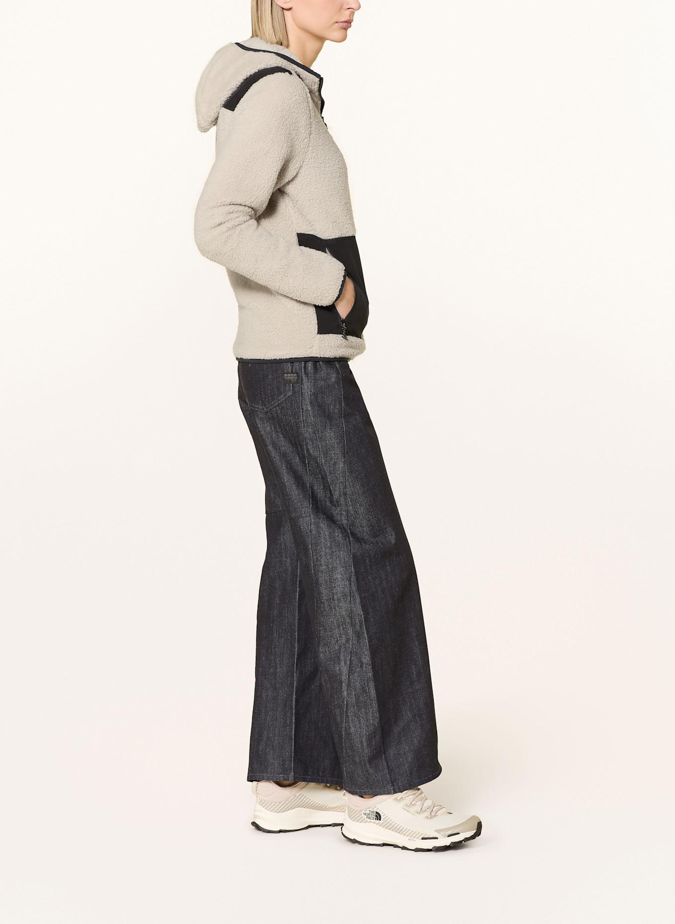 me°ru' Fleecejacke EVATON: BEIGE / SCHWARZ