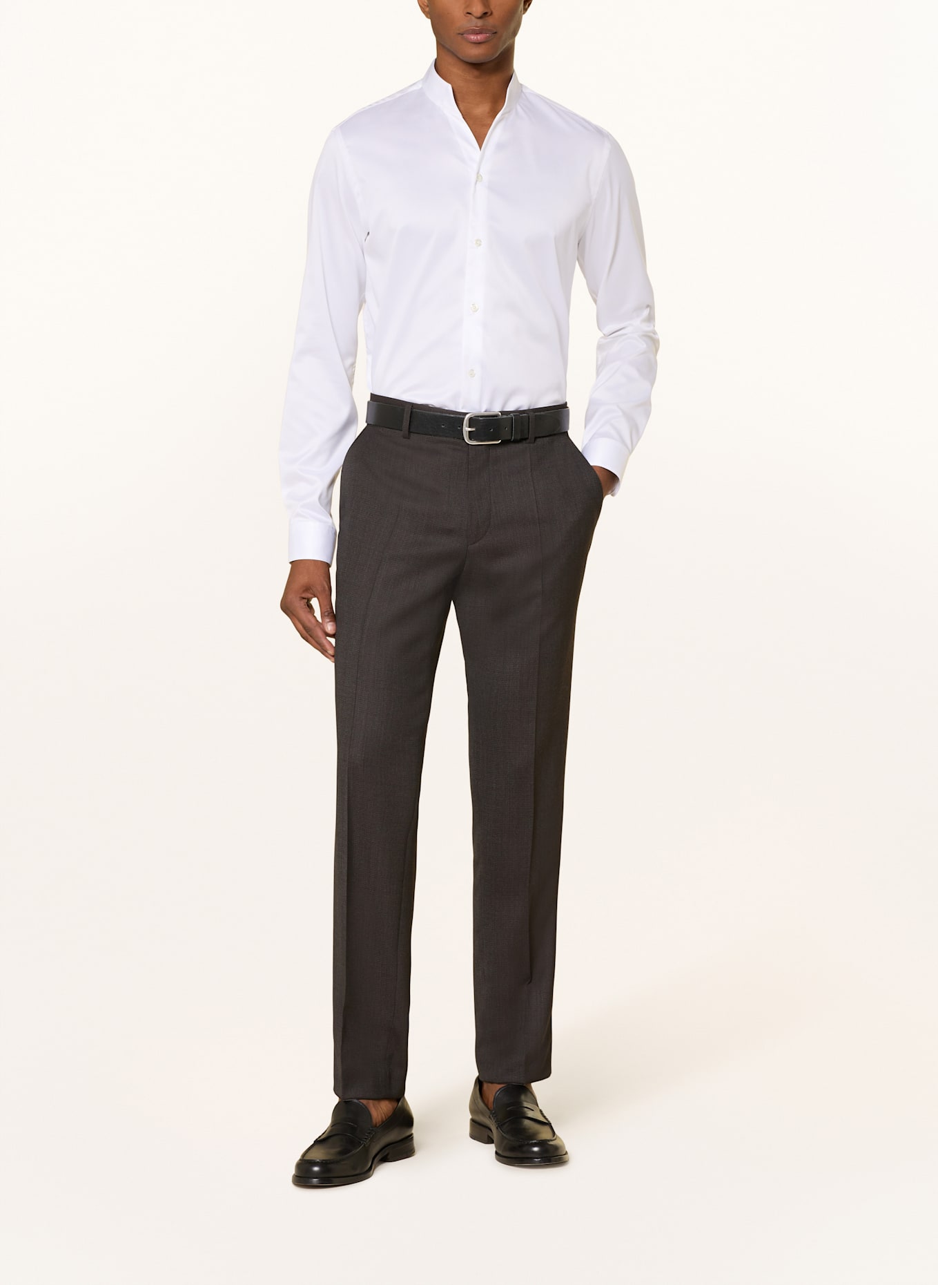 van Laack Hemd VL-RUDO-N Slim Fit mit Stehkragen: WEISS