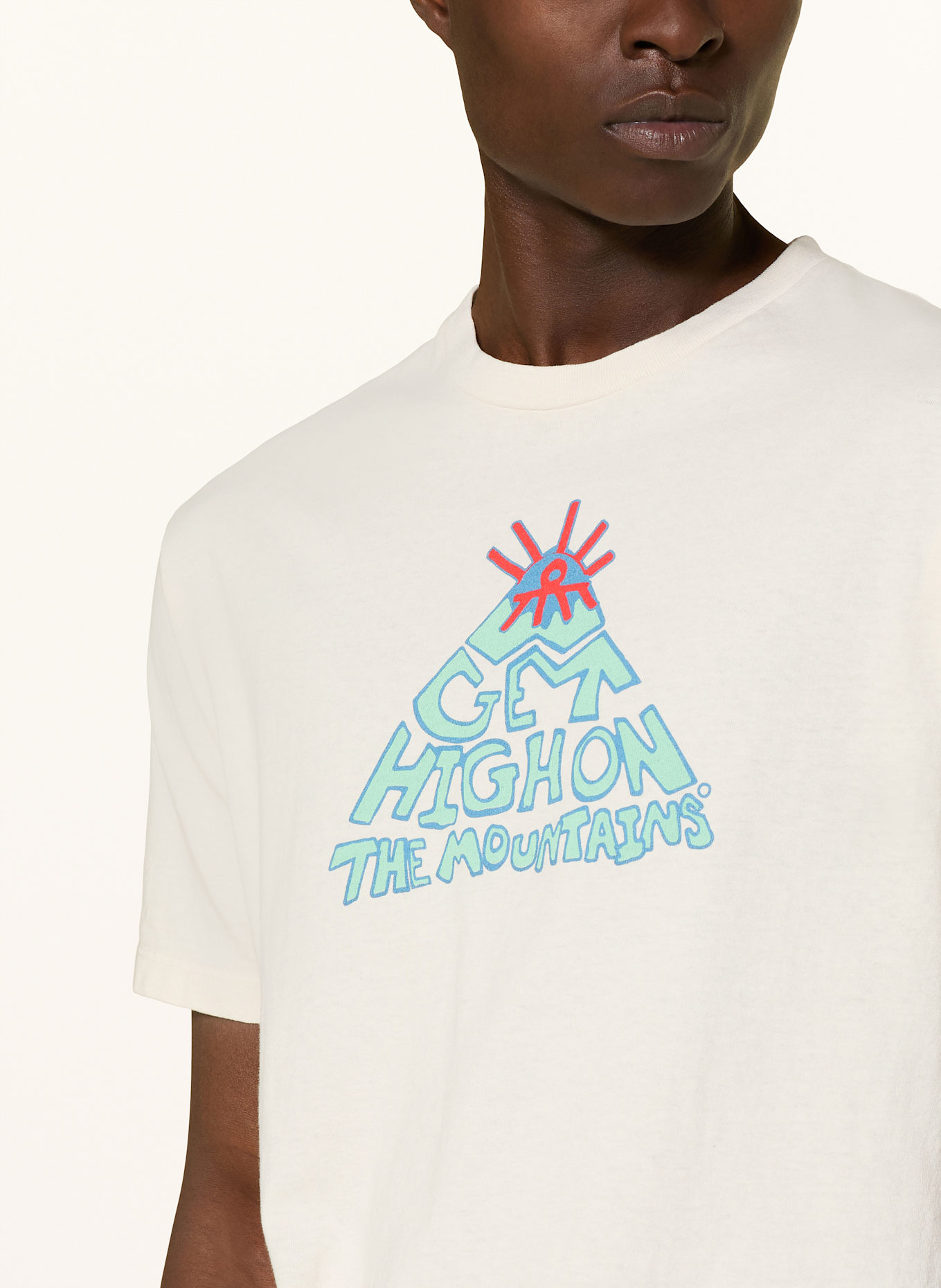 District Vision T-Shirt CALIFORNIA: CREME / MINT / ROT