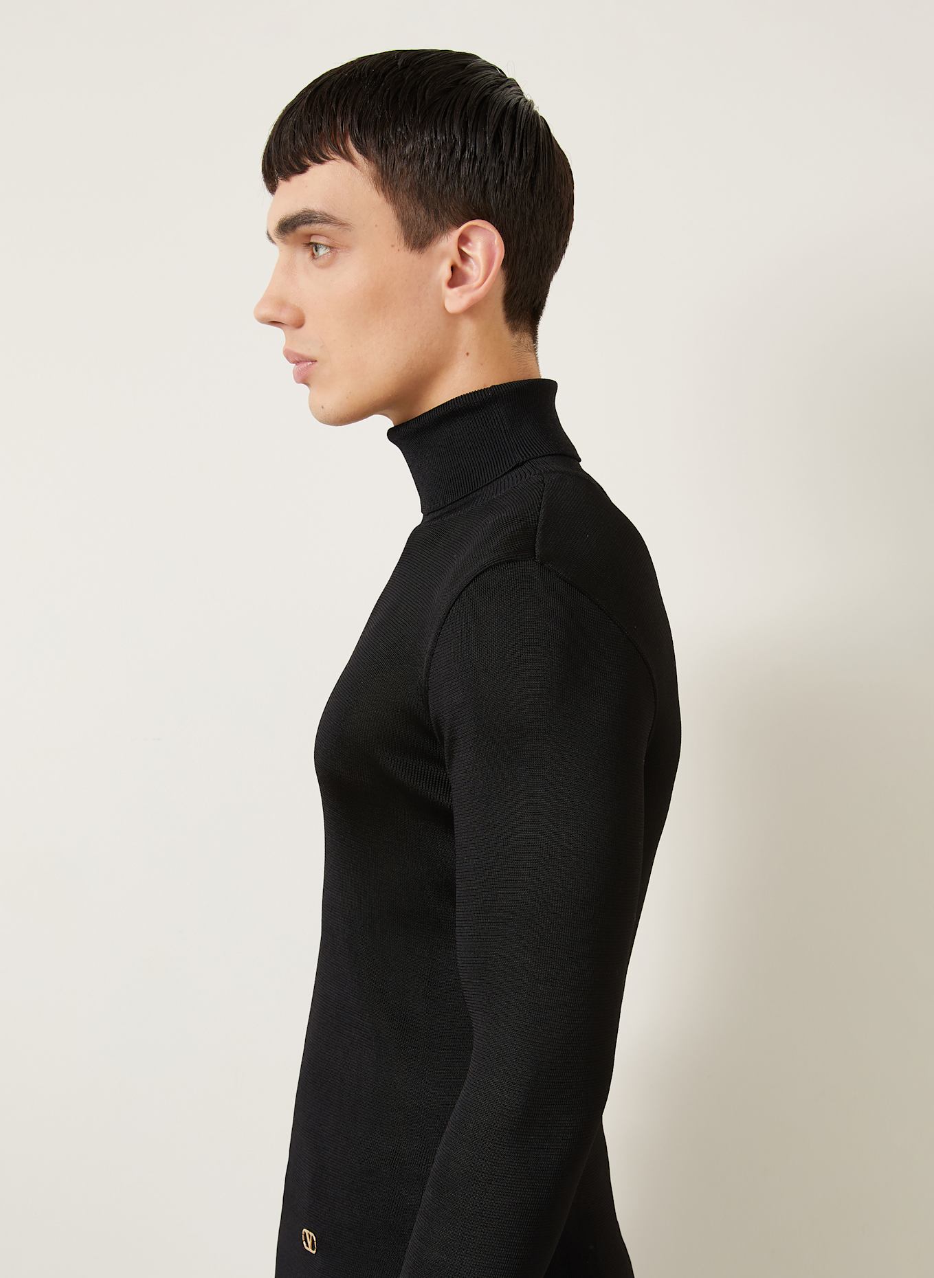 VALENTINO Rollkragenpullover MAGLIA: SCHWARZ