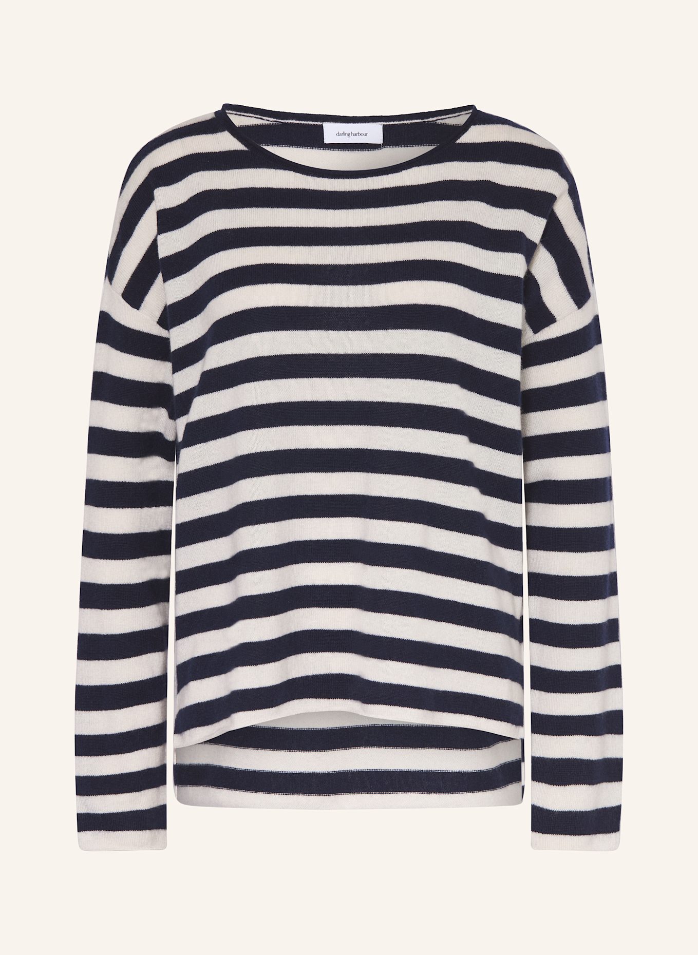 darling harbour Cashmere-Pullover: creme / navy