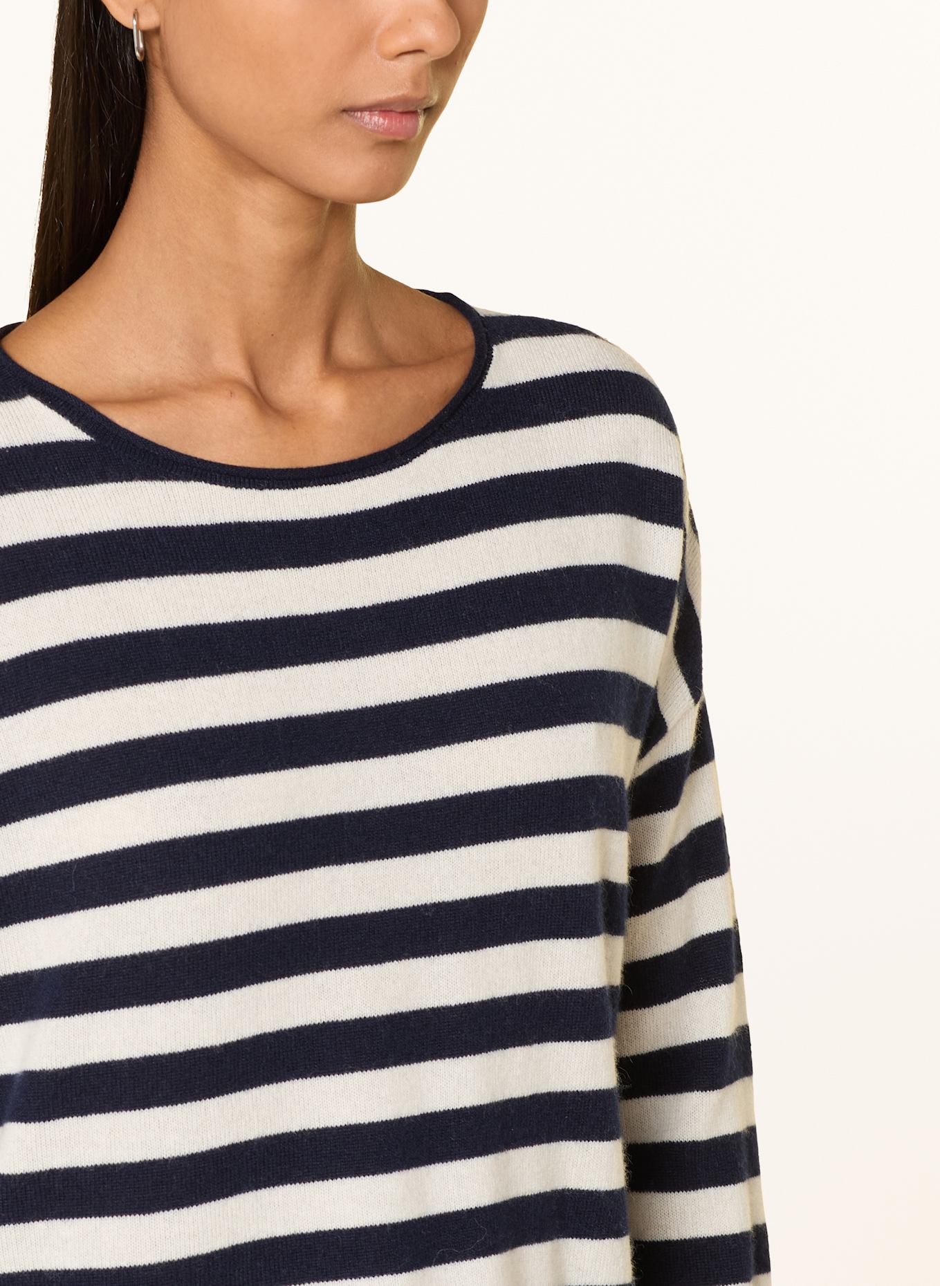 darling harbour Cashmere-Pullover: creme / navy