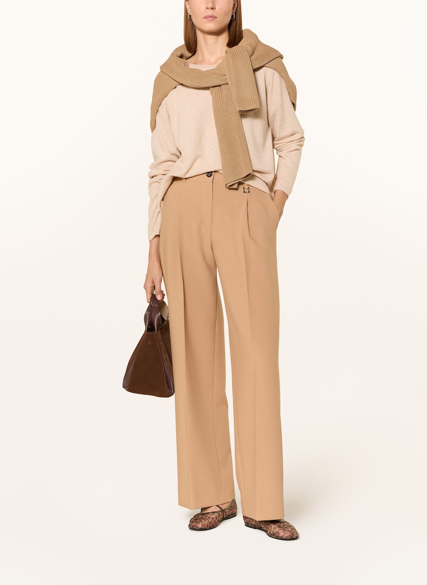 darling harbour Cashmere-Pullover: Sand Melange