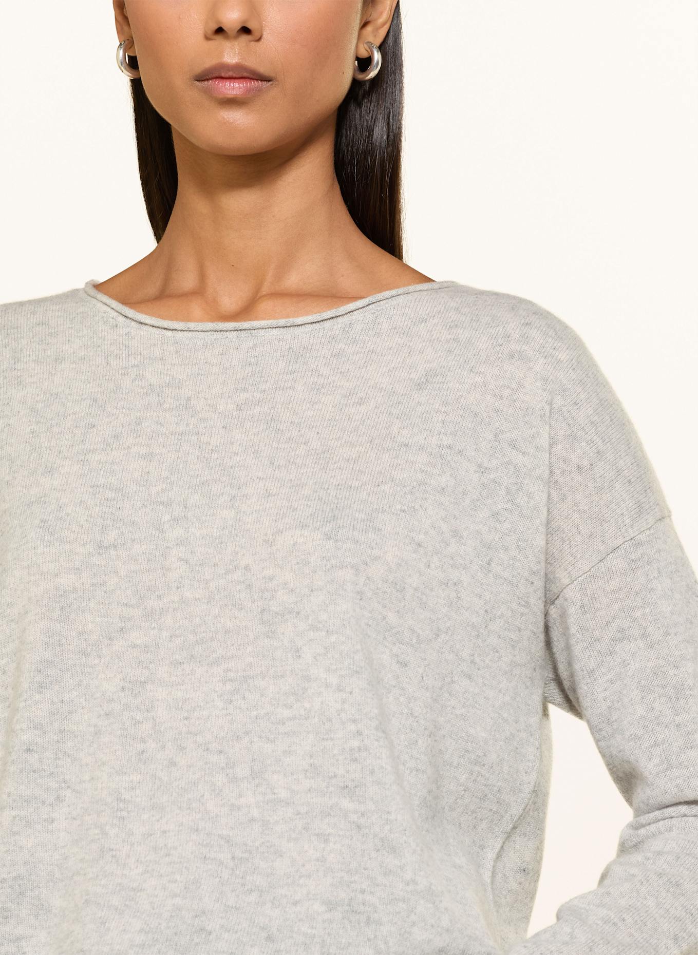 darling harbour Cashmere-Pullover: LIGHT GREY MELANGE