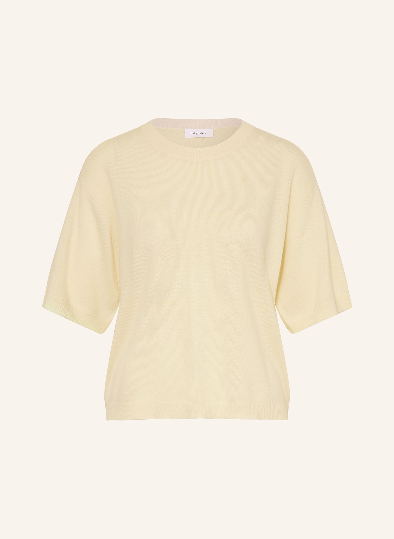 darling harbour Strickshirt aus Cashmere: yellow / creme