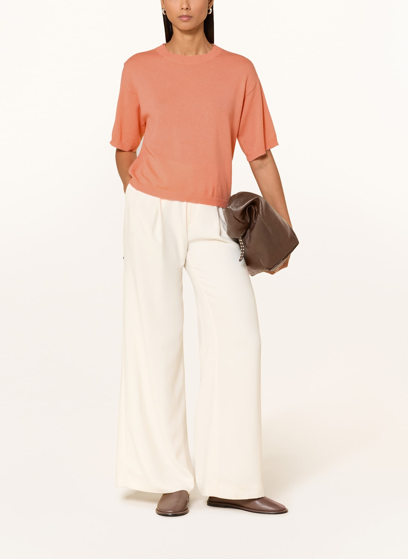 darling harbour Strickshirt aus Cashmere: APRICOT