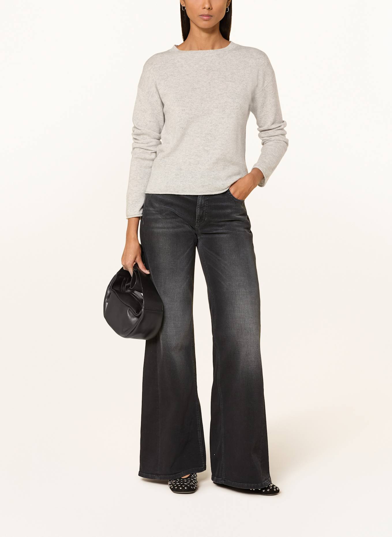 darling harbour Cashmere-Pullover: HELLGRAU