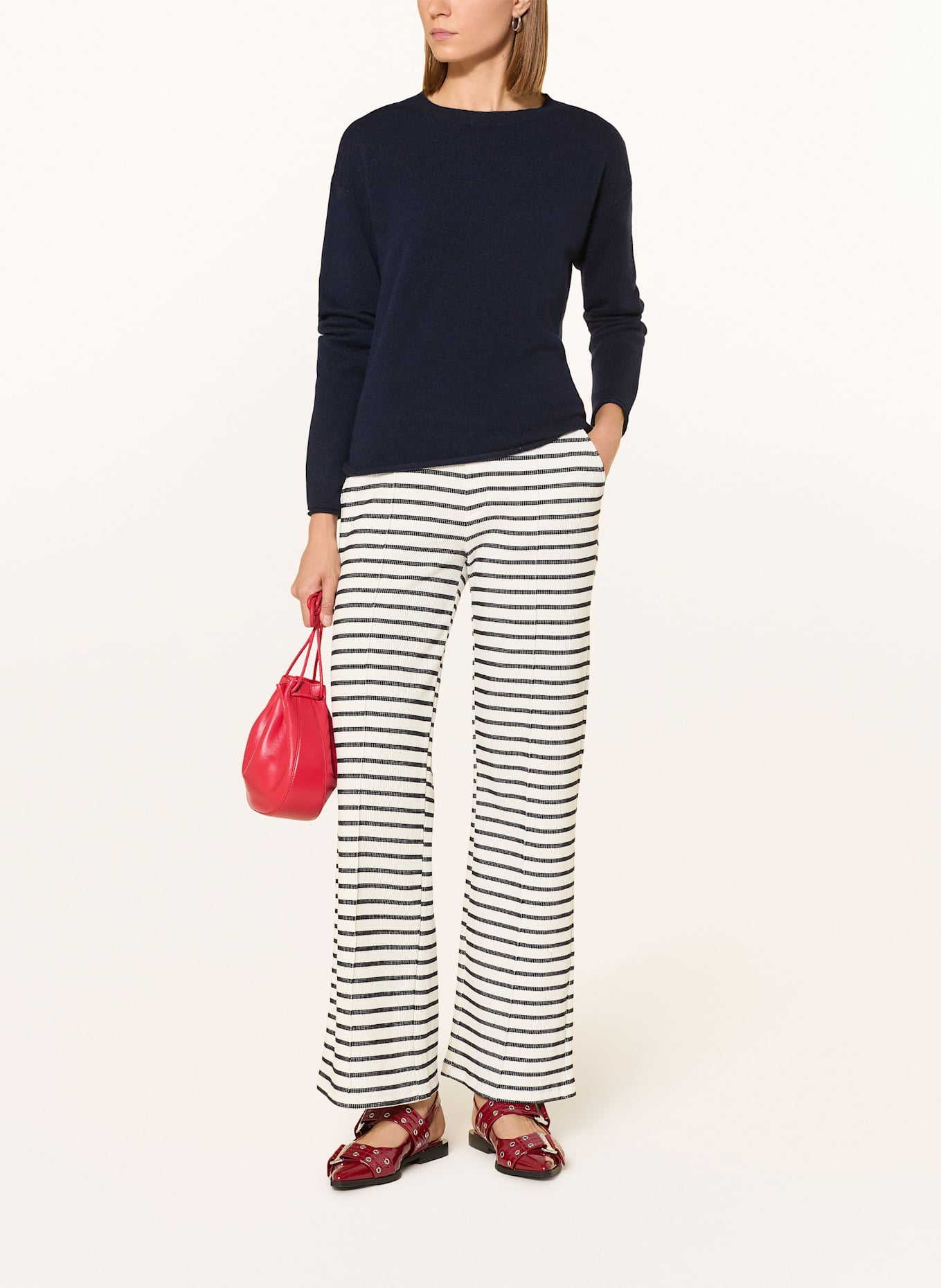 darling harbour Cashmere-Pullover: DUNKELBLAU