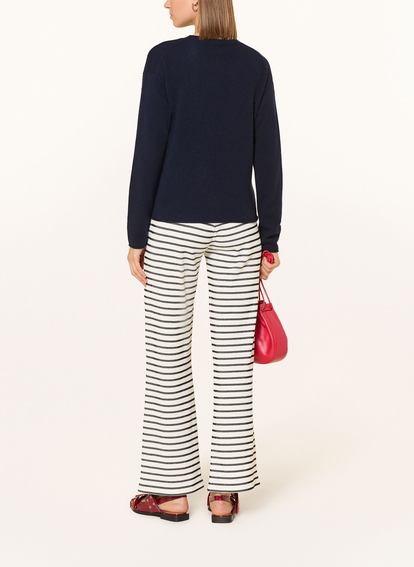 darling harbour Cashmere-Pullover: DUNKELBLAU