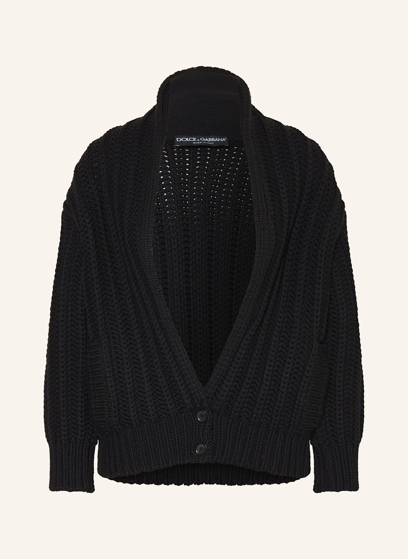 DOLCE & GABBANA Strickjacke: SCHWARZ
