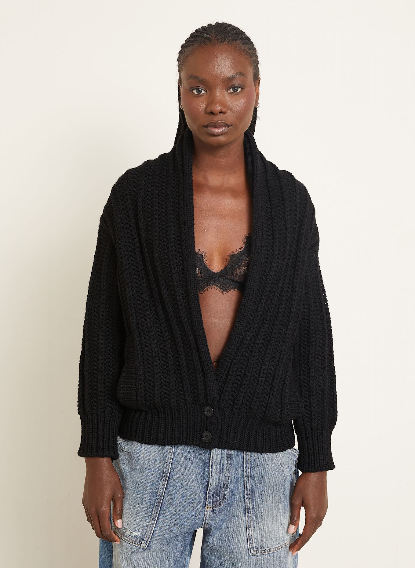 DOLCE & GABBANA Strickjacke: SCHWARZ