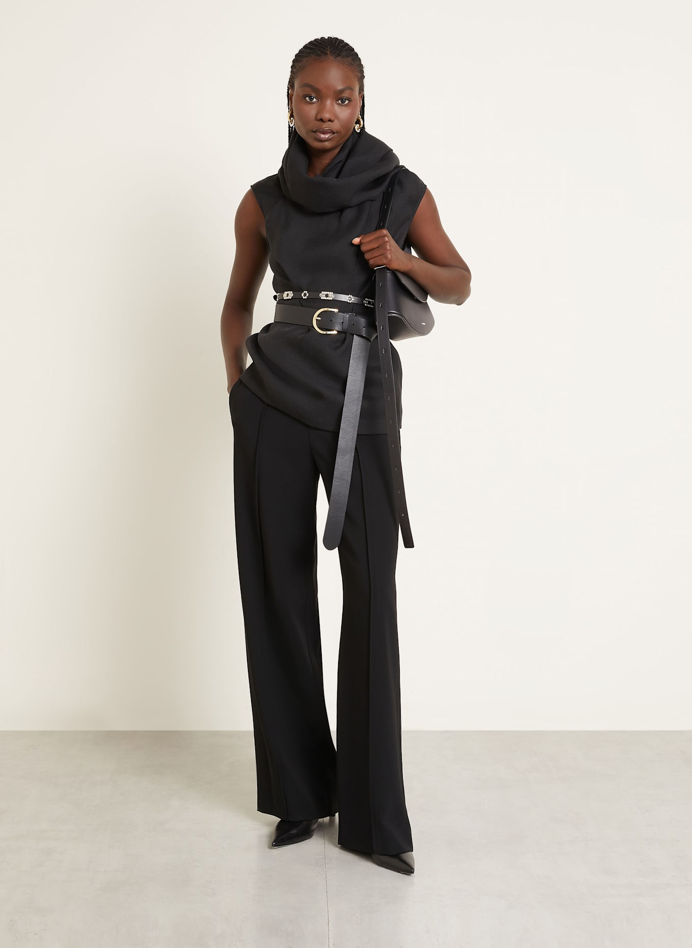 JIL SANDER Umhängetasche ELDORADO: SCHWARZ