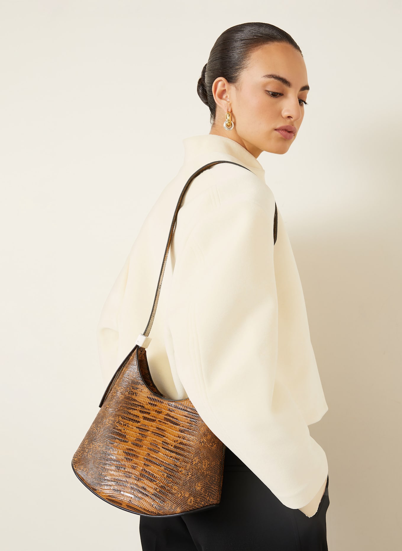 JIL SANDER Crossbody bag ELDORADO SMALL: BROWN / LIGHT BROWN