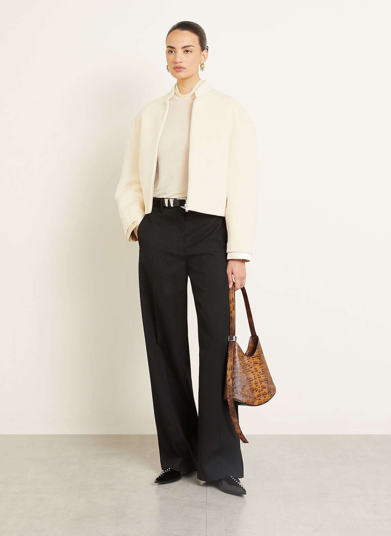 JIL SANDER Crossbody bag ELDORADO SMALL: BROWN / LIGHT BROWN