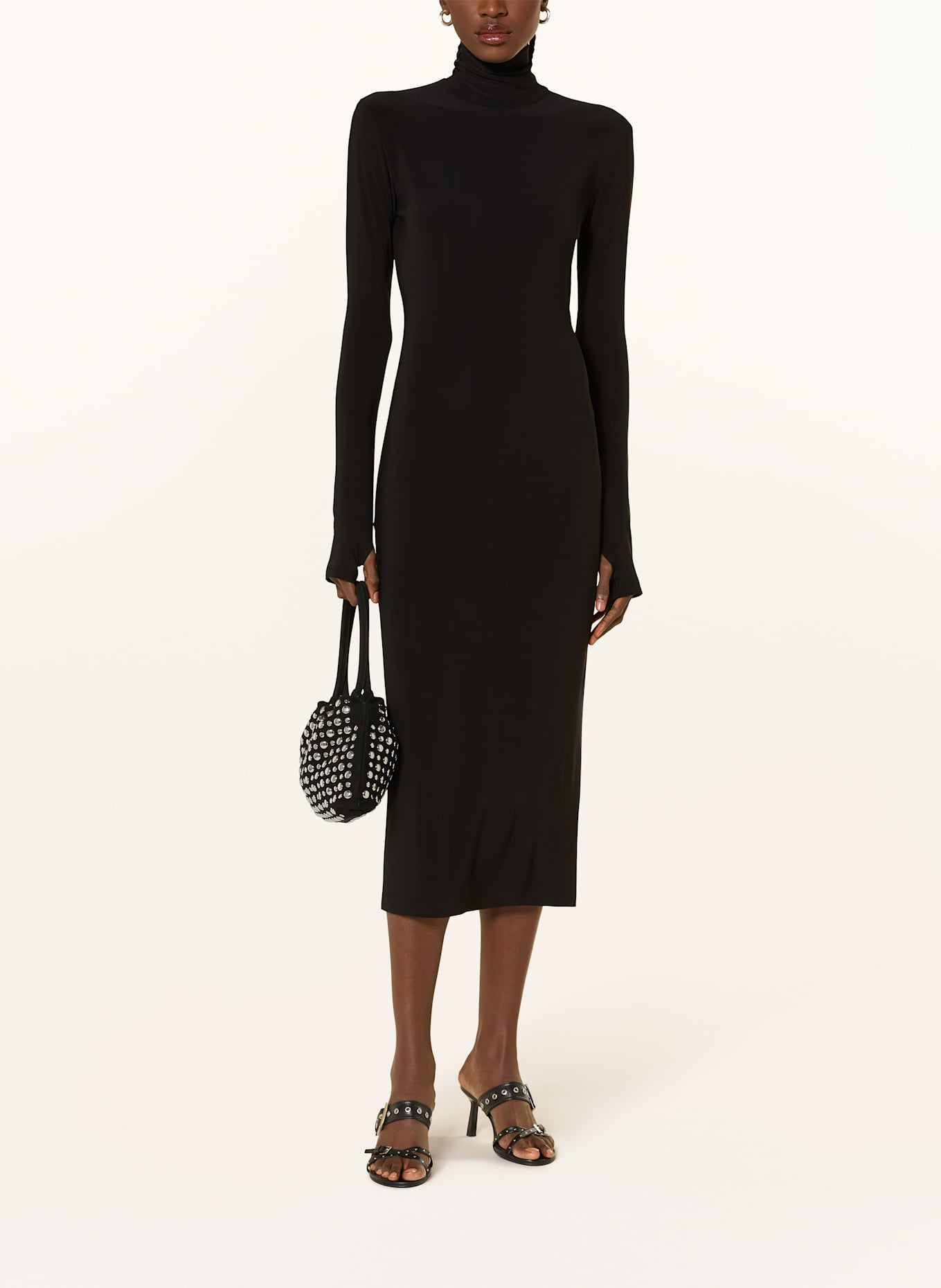 NORMA KAMALI Jerseykleid: SCHWARZ