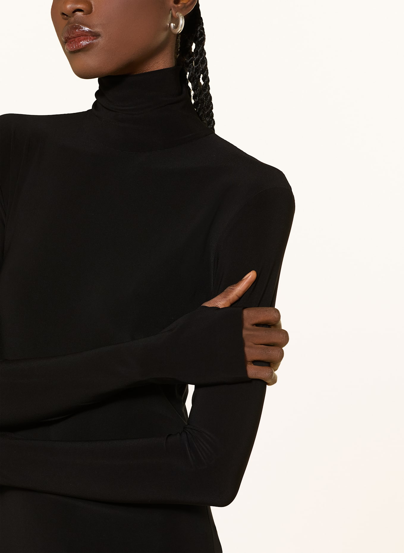 NORMA KAMALI Jerseykleid: SCHWARZ