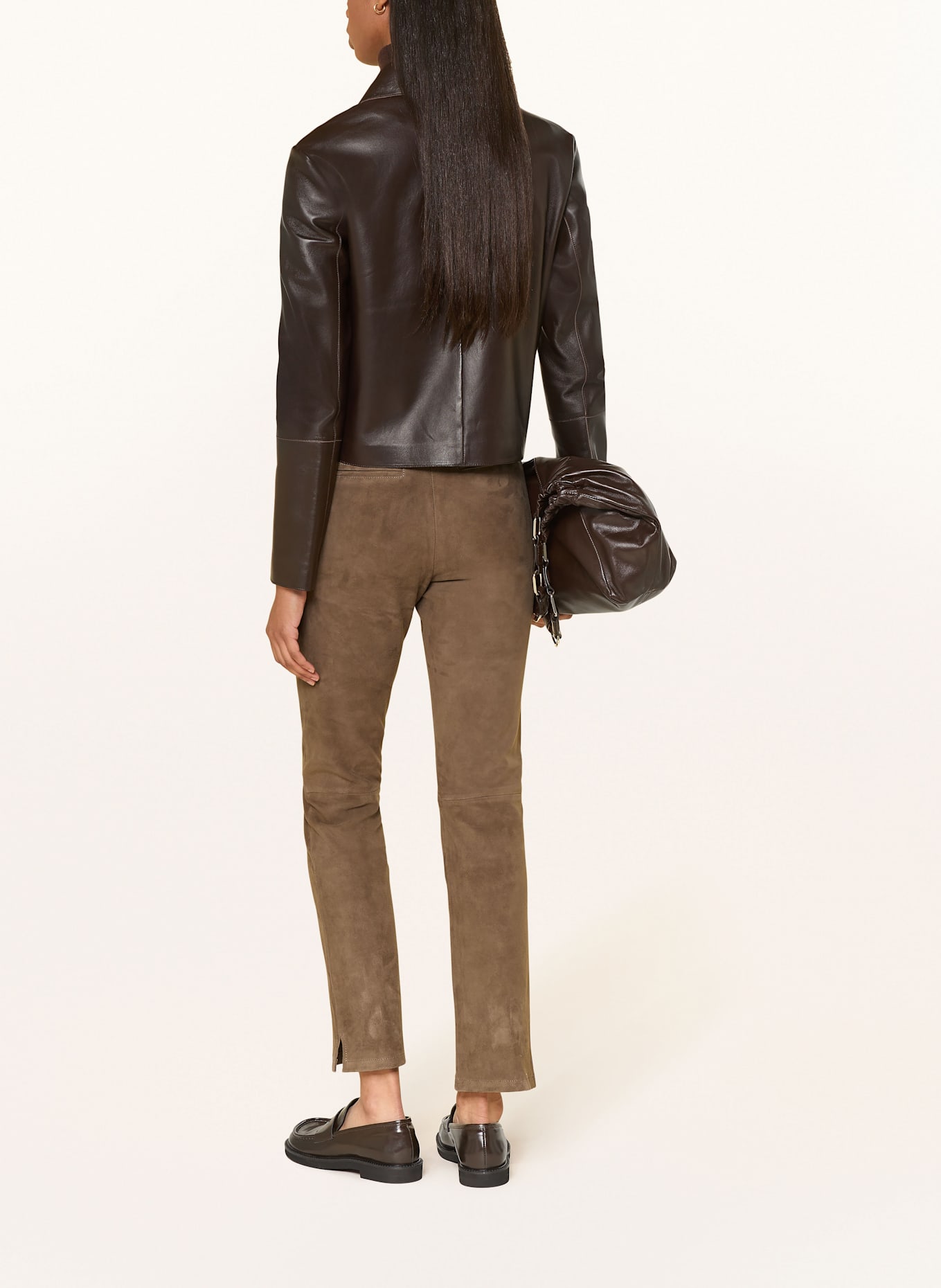 ARMA Leather pants KAMILLIA: KHAKI