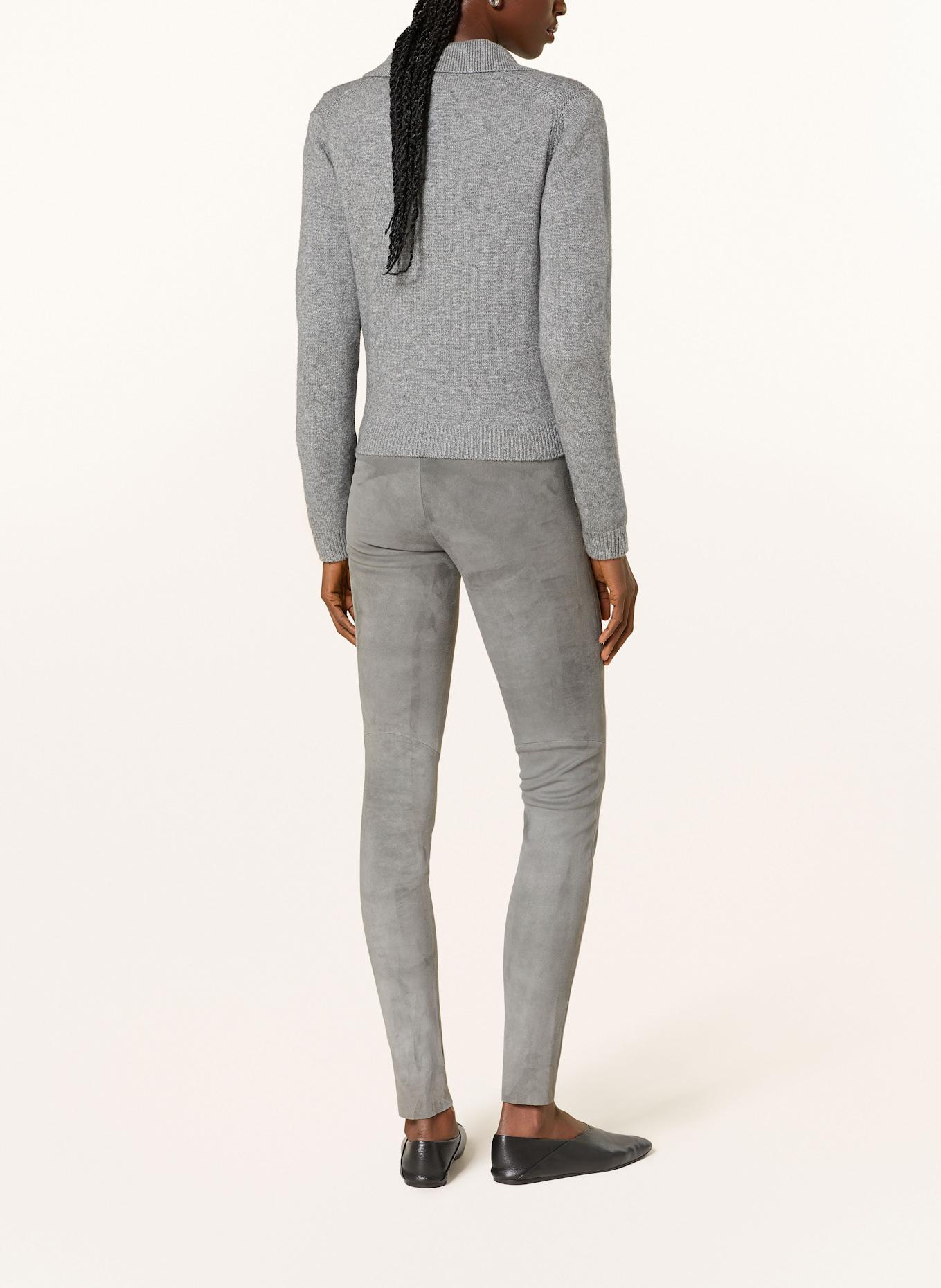 ARMA Pantalon en cuir ROCHE: GRIS