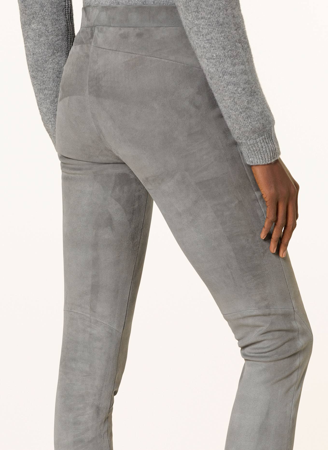 ARMA Pantalon en cuir ROCHE: GRIS
