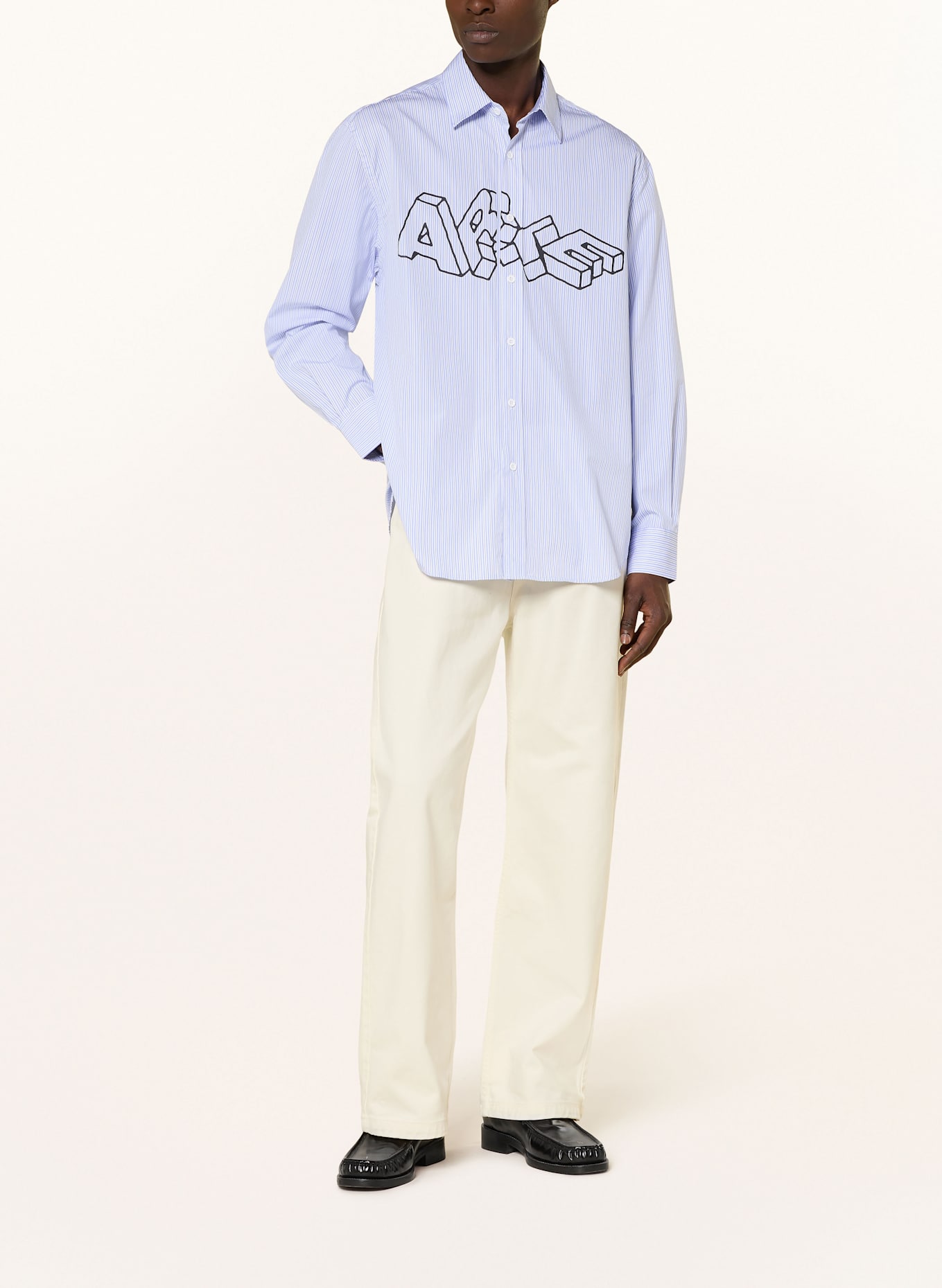 Arte Antwerp Hemd Comfort Fit: HELLBLAU/ WEISS