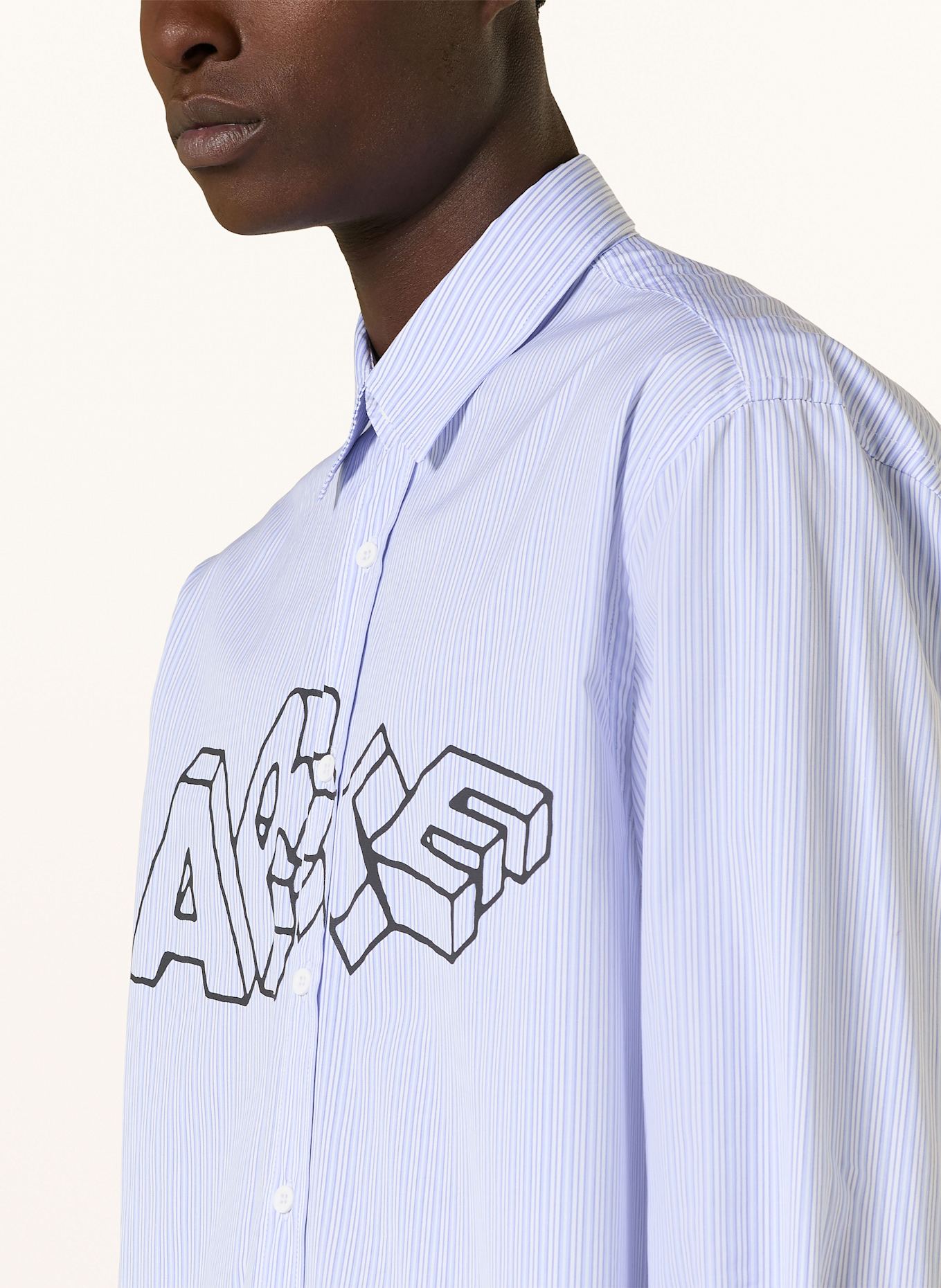 Arte Antwerp Hemd Comfort Fit: HELLBLAU/ WEISS