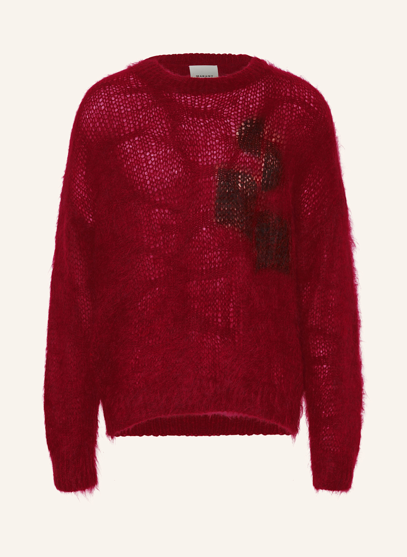 ISABEL MARANT Pullover MIRELLO mit Mohair: DUNKELROT