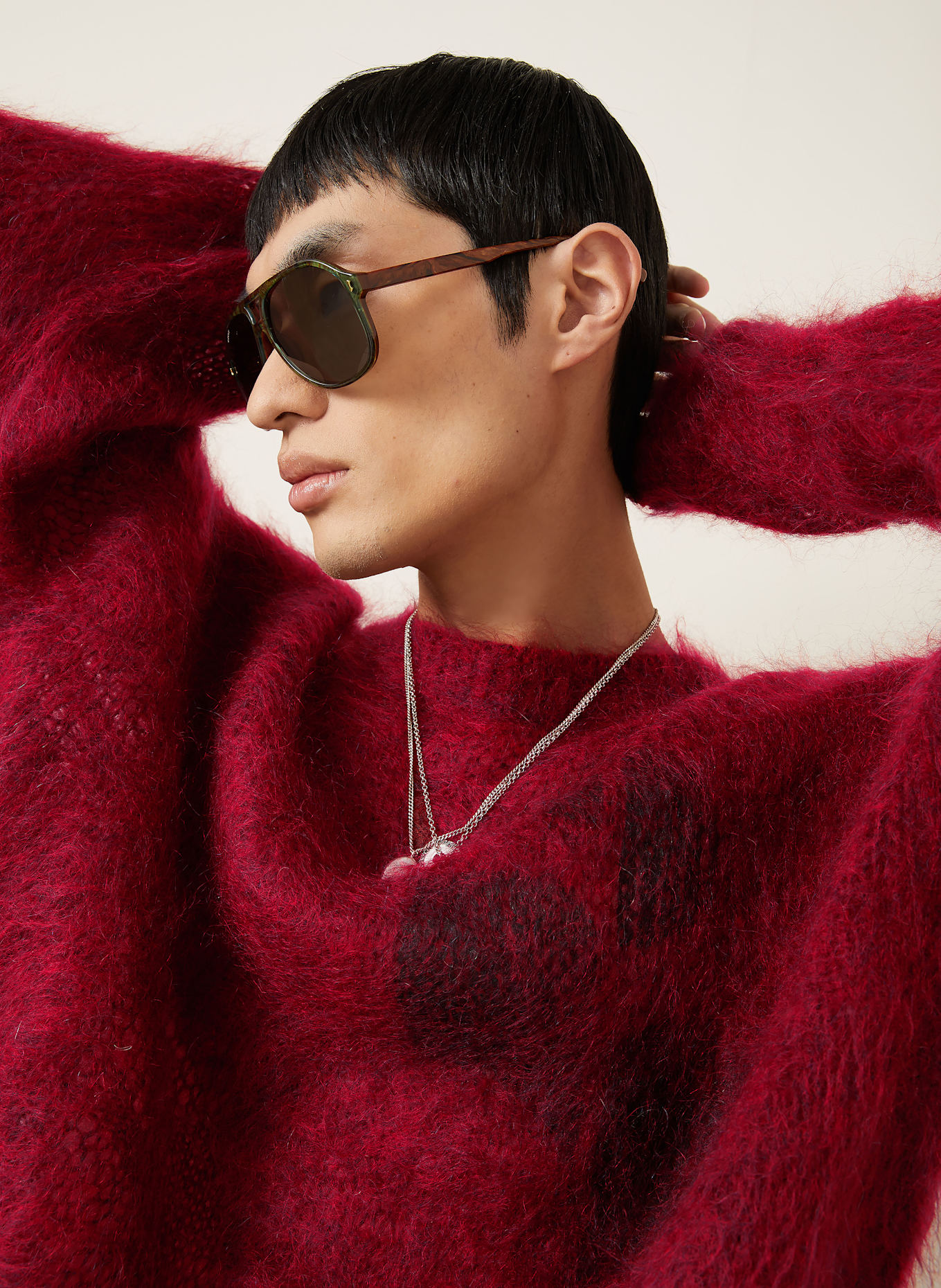 ISABEL MARANT Pullover MIRELLO mit Mohair: DUNKELROT