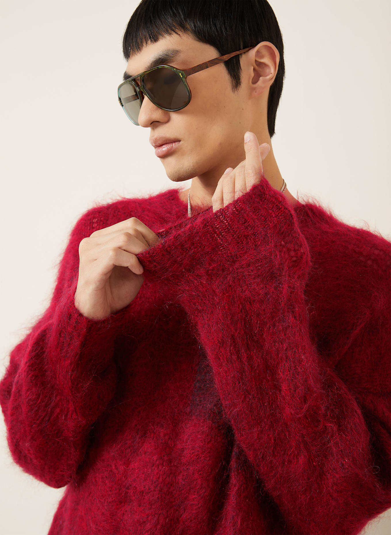 ISABEL MARANT Pullover MIRELLO mit Mohair: DUNKELROT