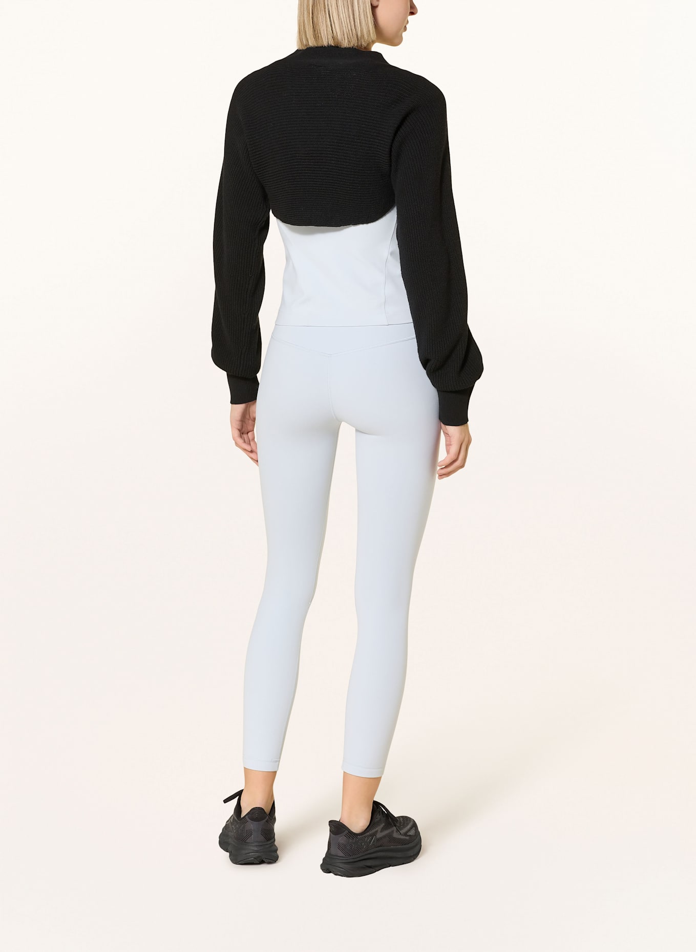 lululemon Cropped-Pullover COTTON-BLEND MOCKNECK KNIT SHRUG: SCHWARZ