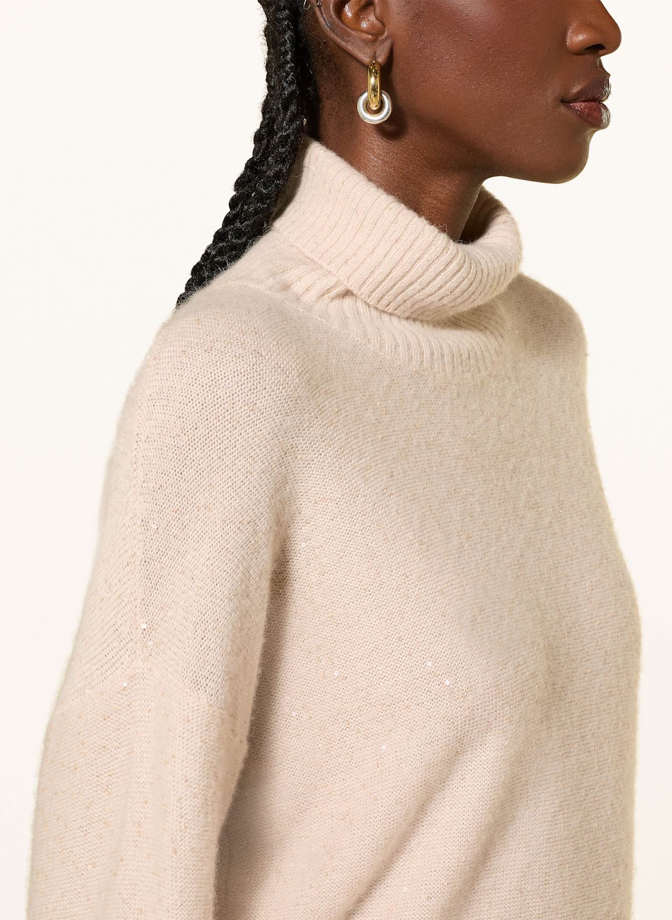FABIANA FILIPPI Pullover mit Pailletten: CREME