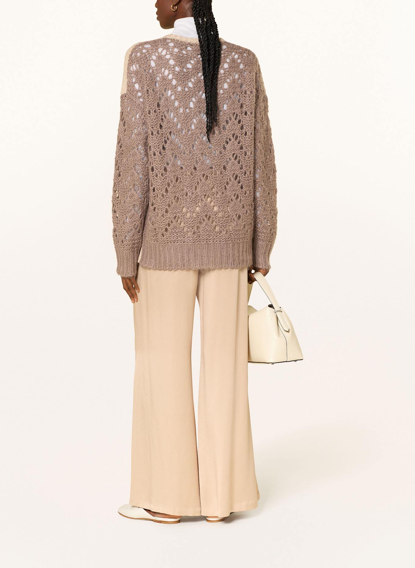 FABIANA FILIPPI Pullover: HELLBRAUN / DUNKELBRAUN