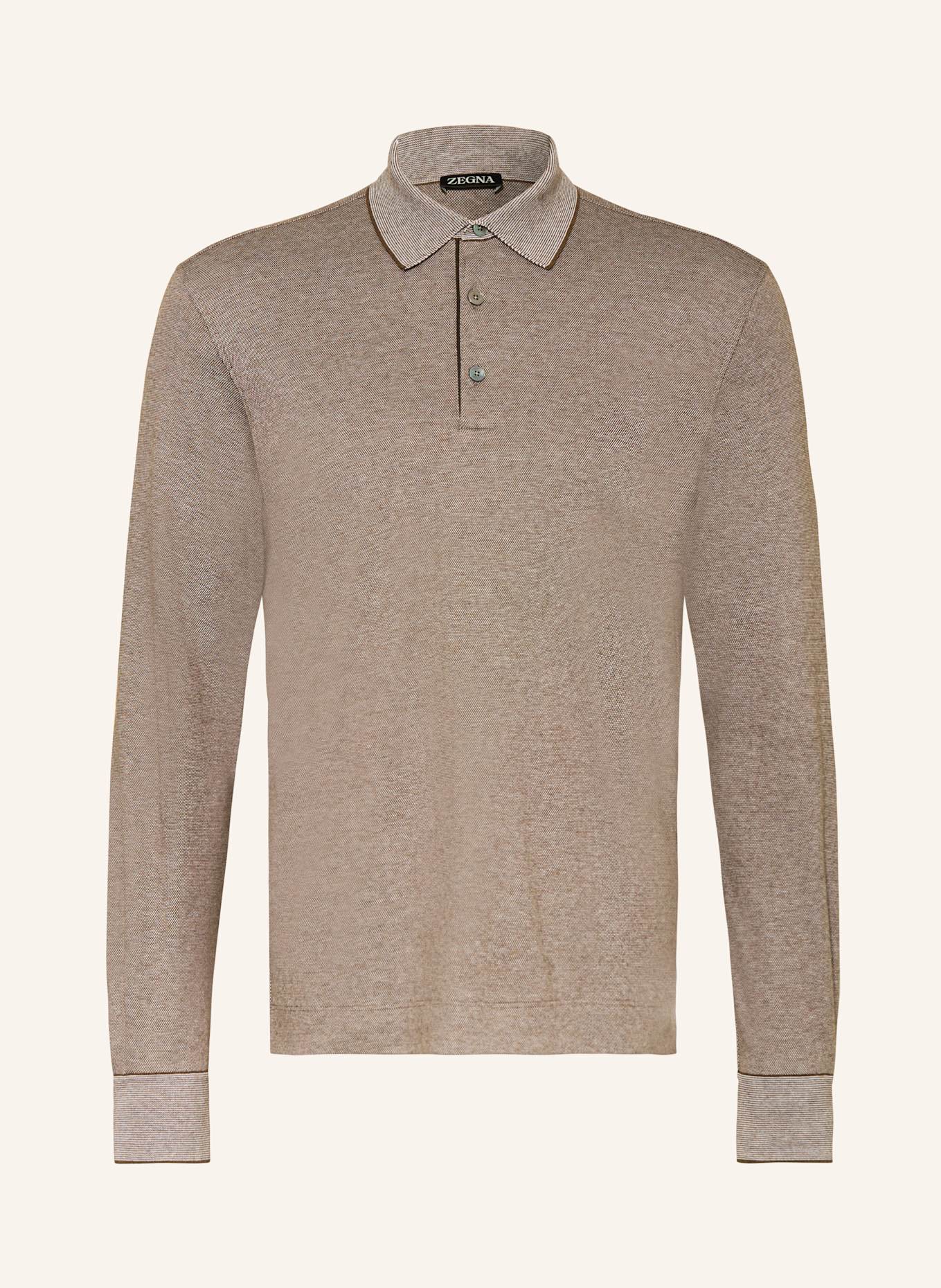 ZEGNA Jersey-Poloshirt: CAMEL