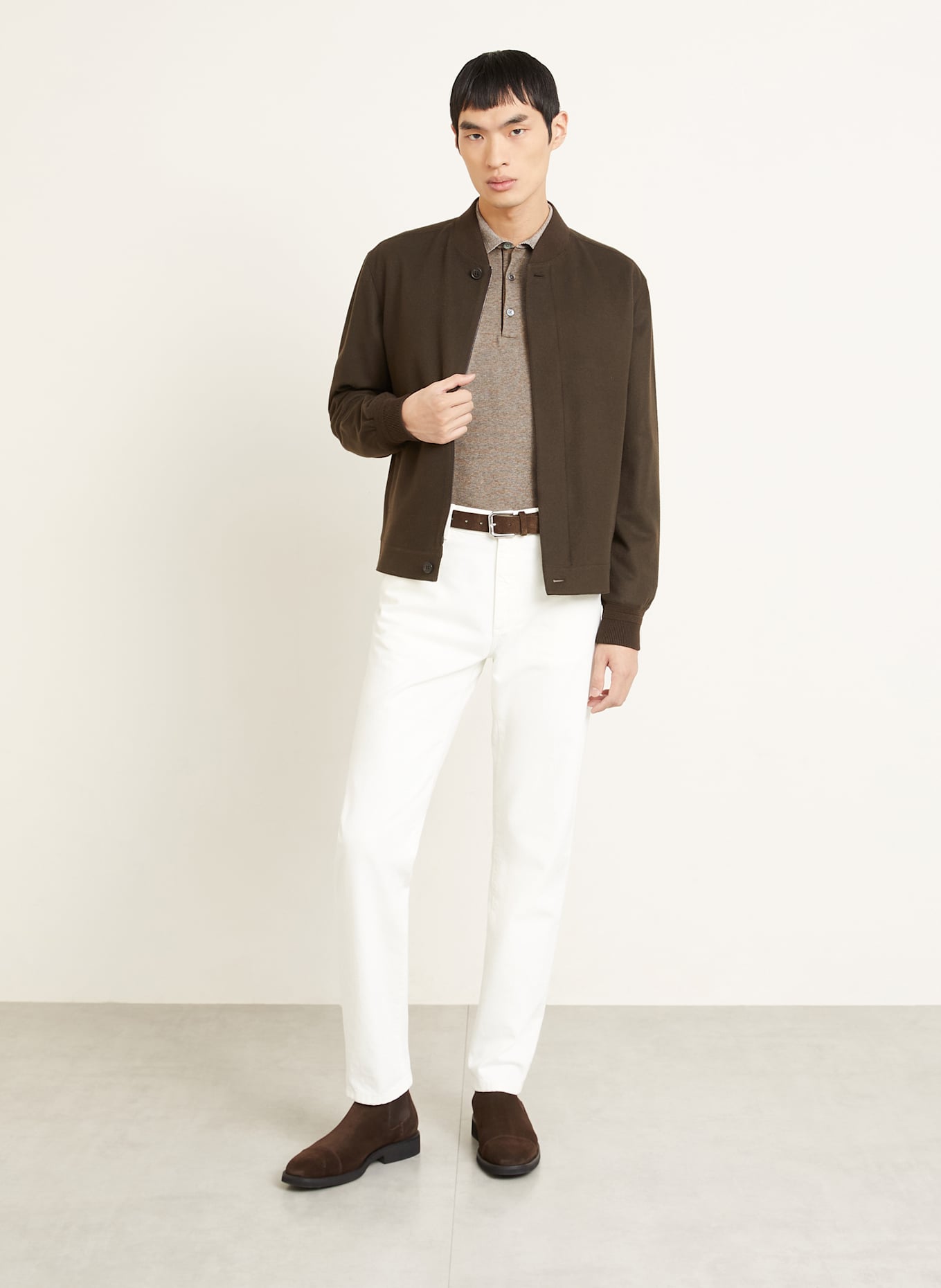 ZEGNA Jersey-Poloshirt: CAMEL
