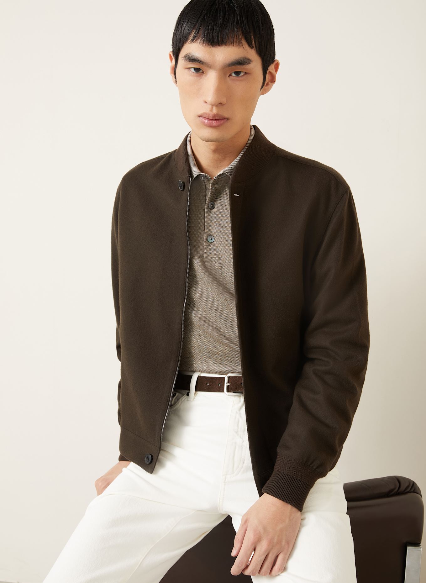 ZEGNA Jersey-Poloshirt: CAMEL
