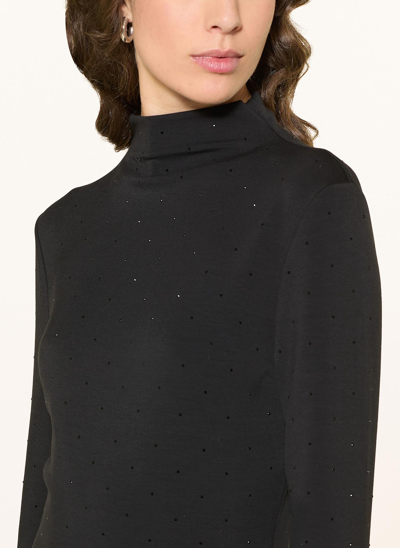 MRS & HUGS Jerseykleid mit Schmucksteinen: SCHWARZ