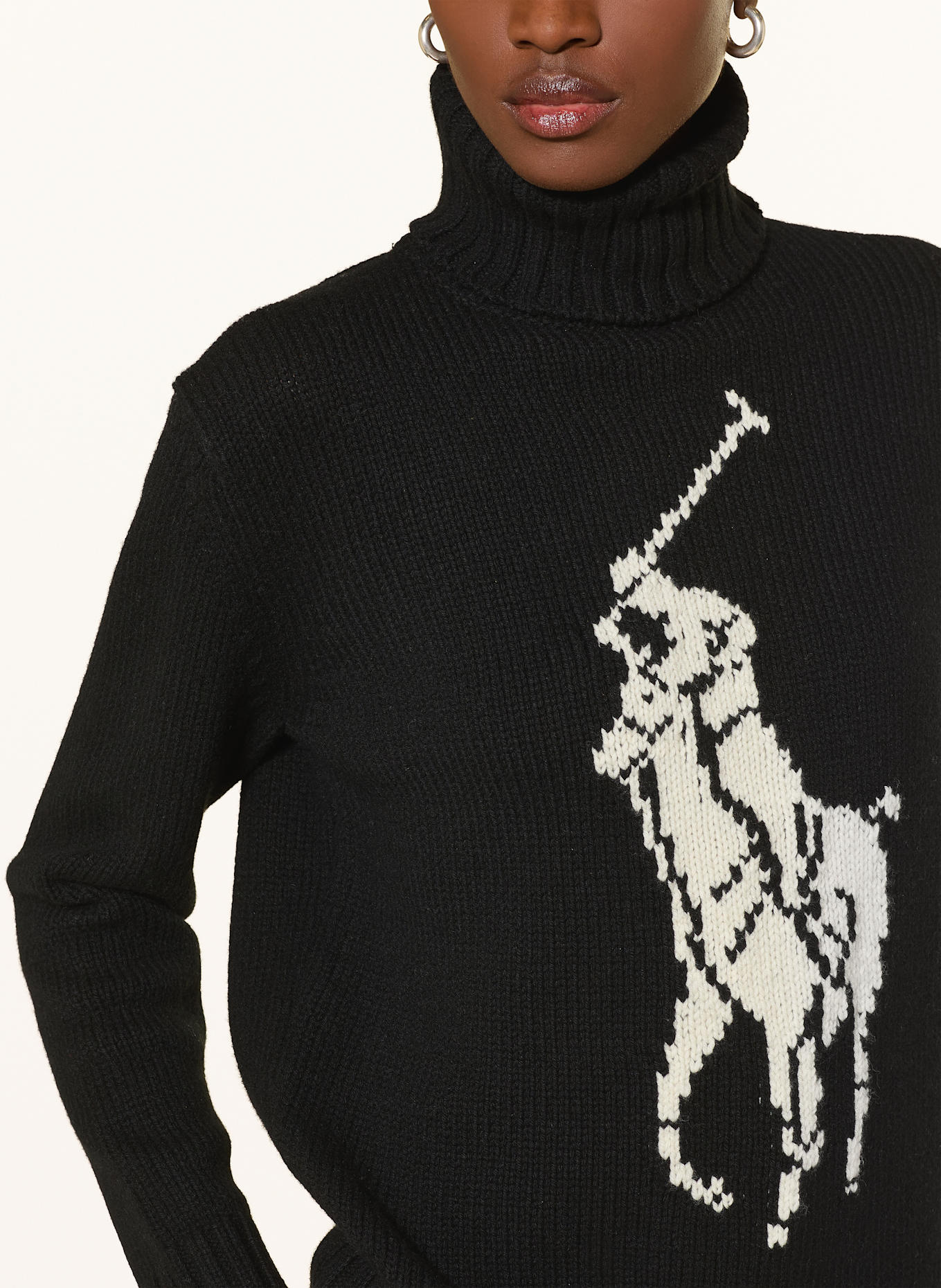 POLO RALPH LAUREN pull à col roulé: NOIR