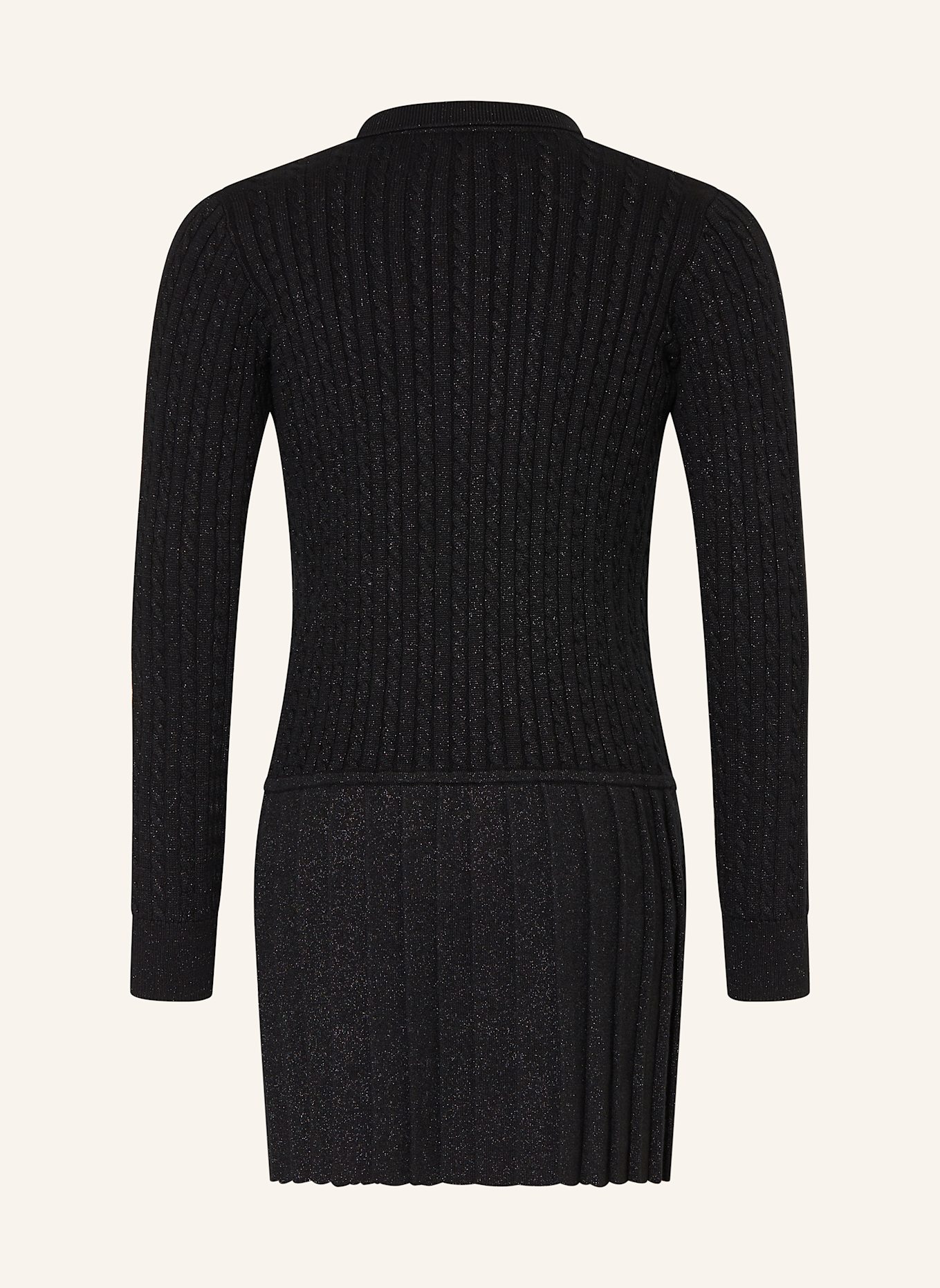 POLO RALPH LAUREN Strickkleid mit Glitzergarn: SCHWARZ