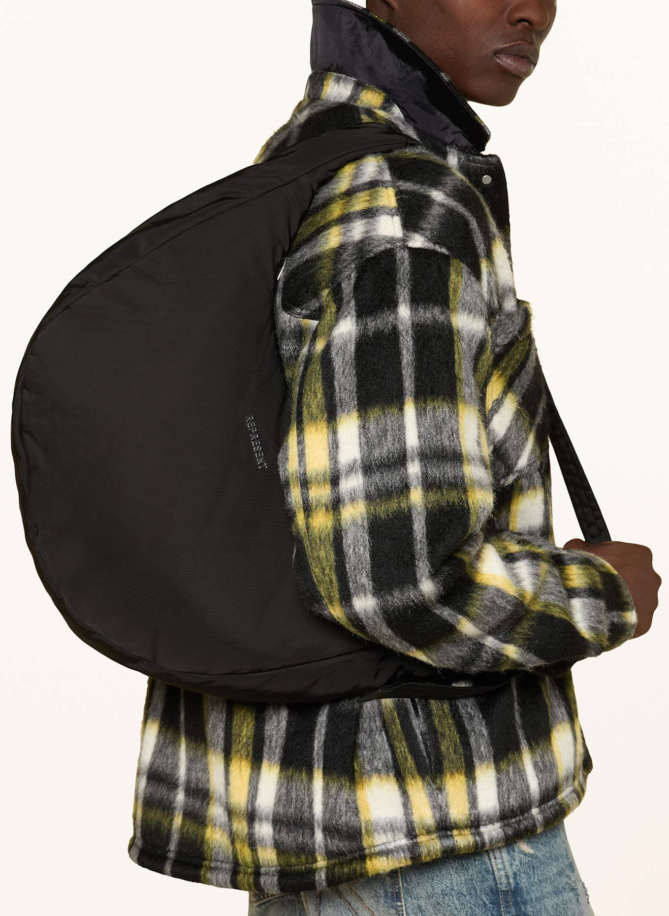 REPRESENT Umhängetasche PADDED SLING BAG: SCHWARZ