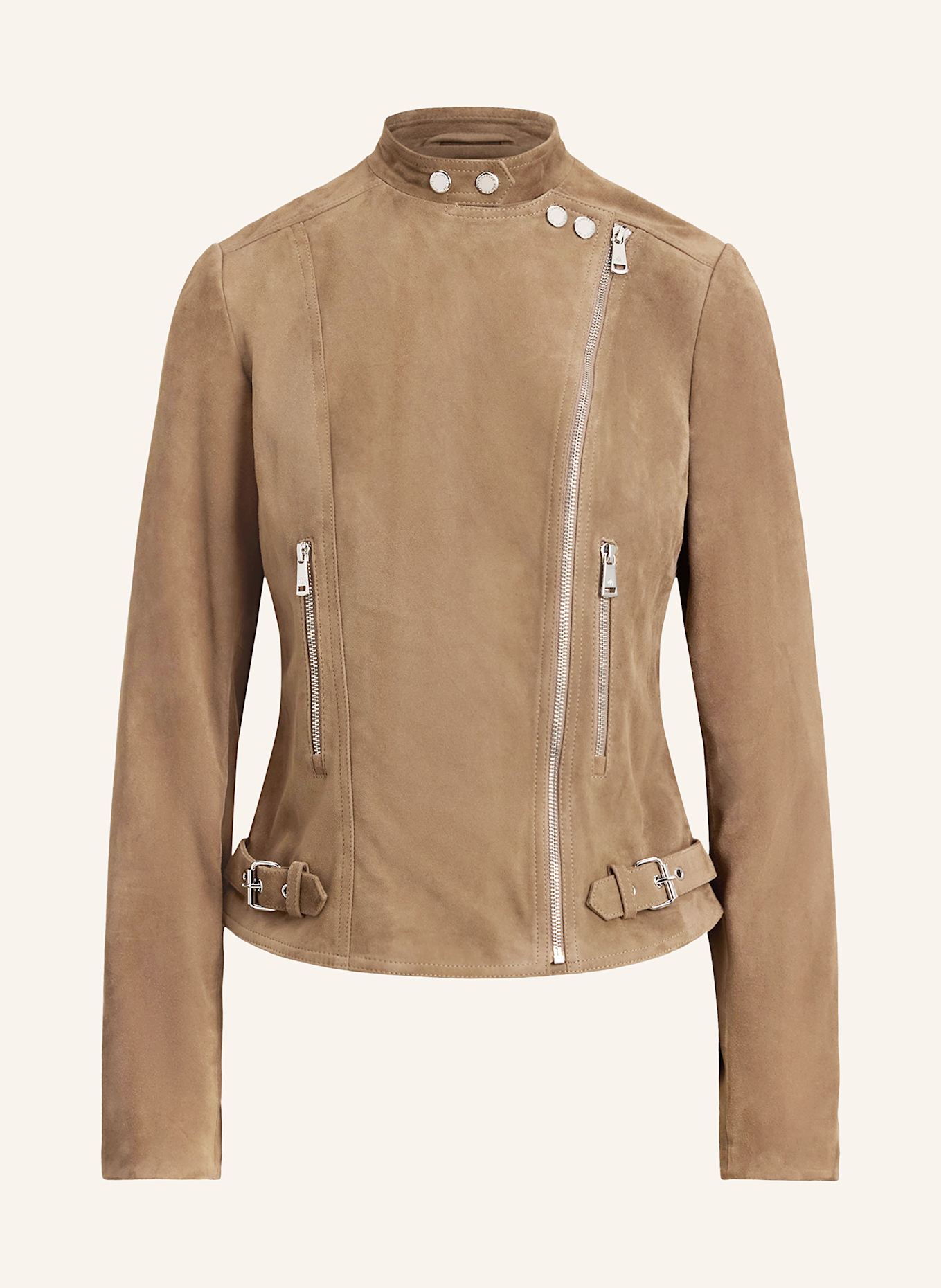 LAUREN RALPH LAUREN Lederjacke: TAUPE