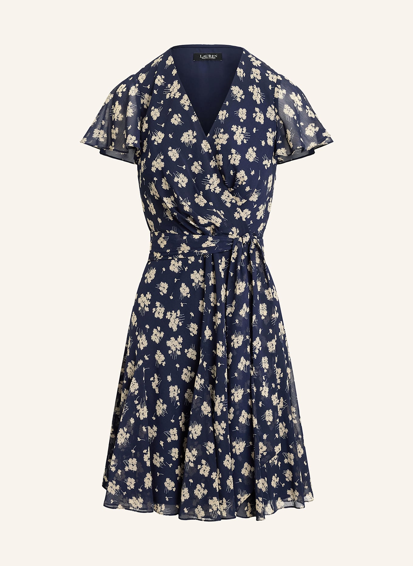LAUREN RALPH LAUREN Kleid: DUNKELBLAU / CREME