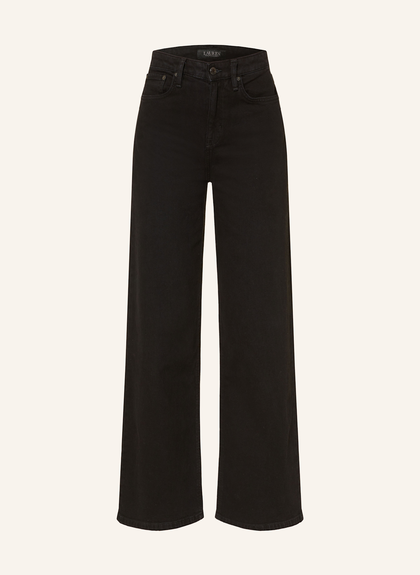 LAUREN RALPH LAUREN Wide Leg Jeans: 001 BLACK WASH