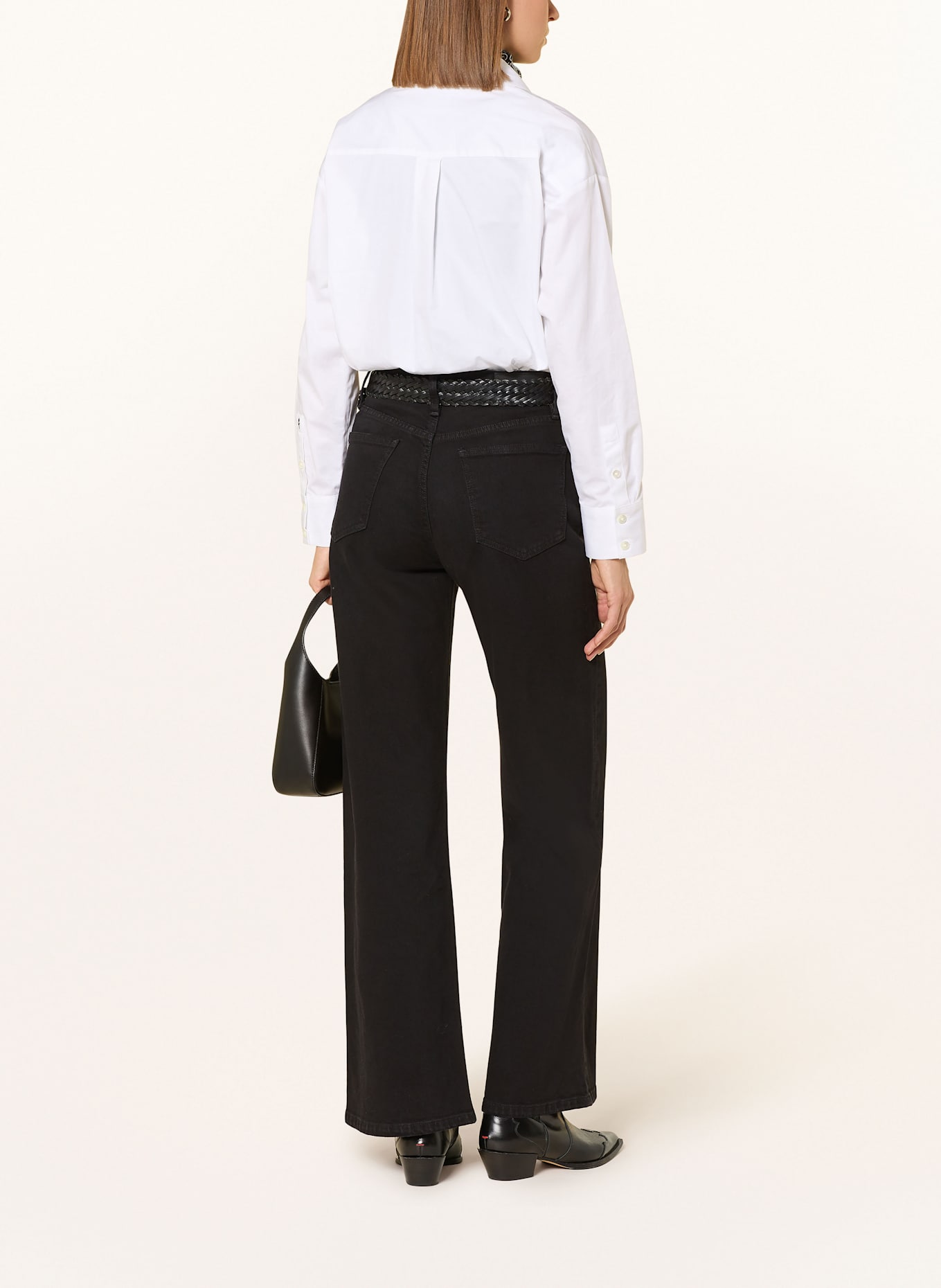 LAUREN RALPH LAUREN Wide Leg Jeans: 001 BLACK WASH