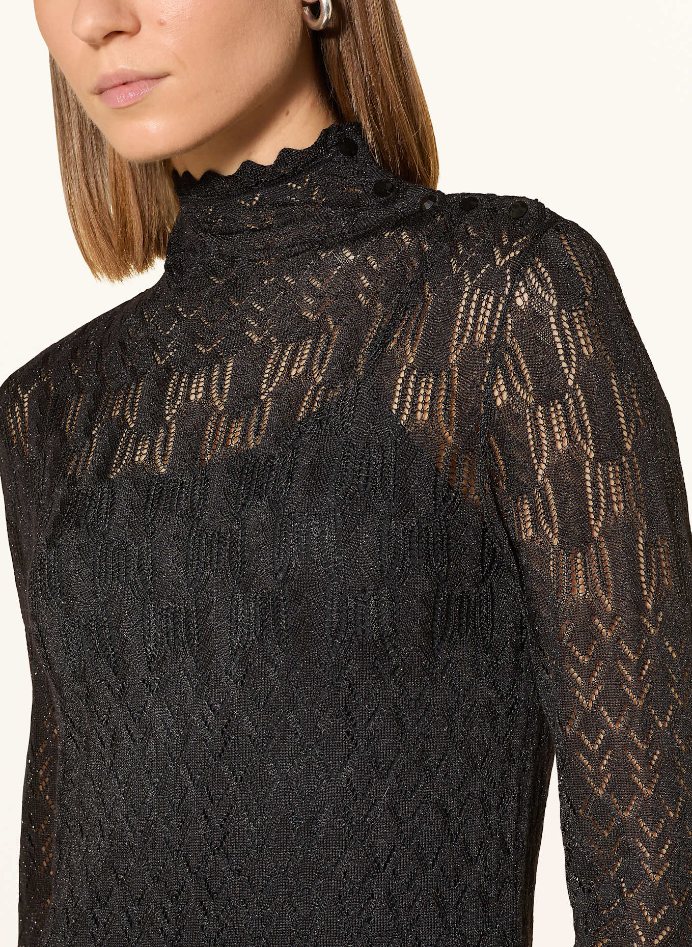 LAUREN RALPH LAUREN Spitzenkleid MATTE: SCHWARZ