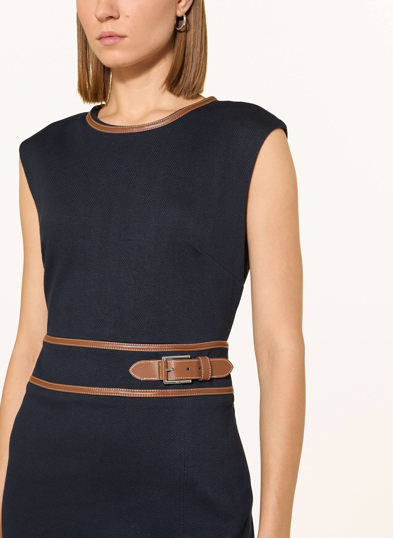 LAUREN RALPH LAUREN Etuikleid: DUNKELBLAU / BRAUN