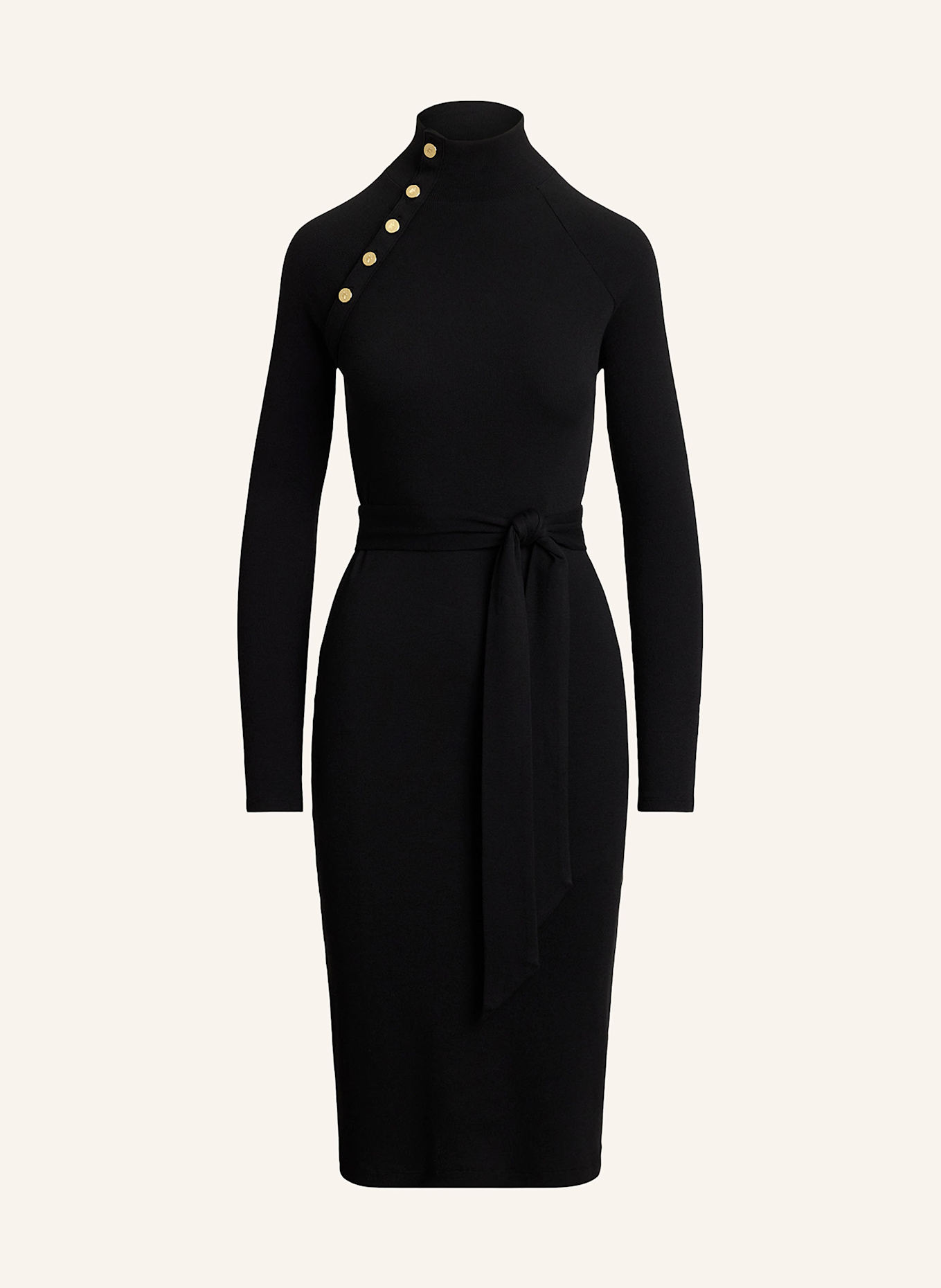 LAUREN RALPH LAUREN Strickkleid: SCHWARZ