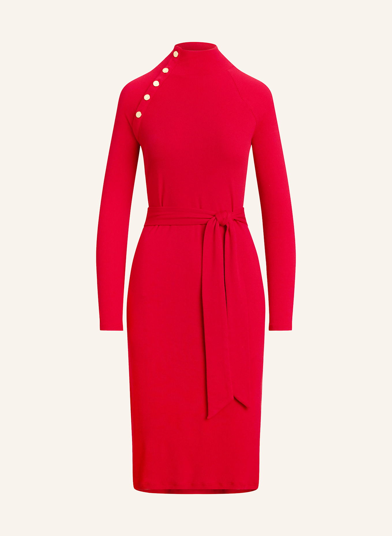 LAUREN RALPH LAUREN Strickkleid: ROT