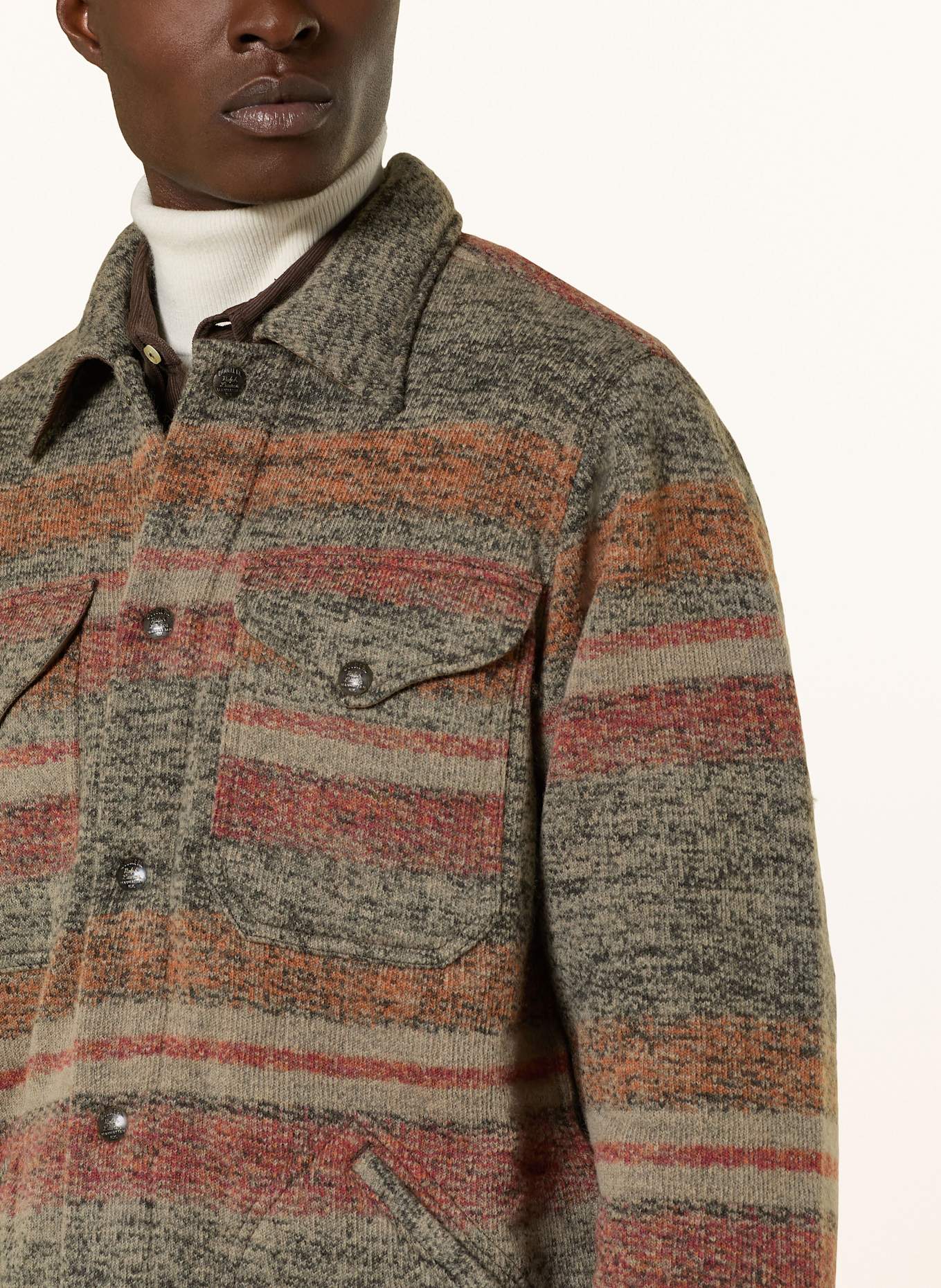 RRL Overjacket: GRÜN / ORANGE / DUNKELROT