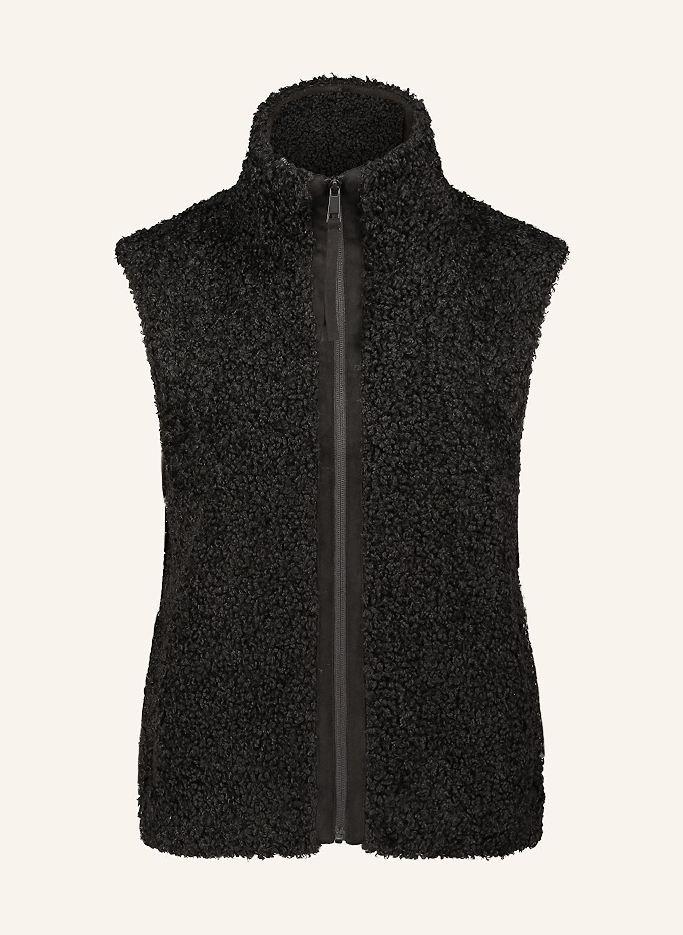 BETTY&CO Teddyfell-Weste: SCHWARZ